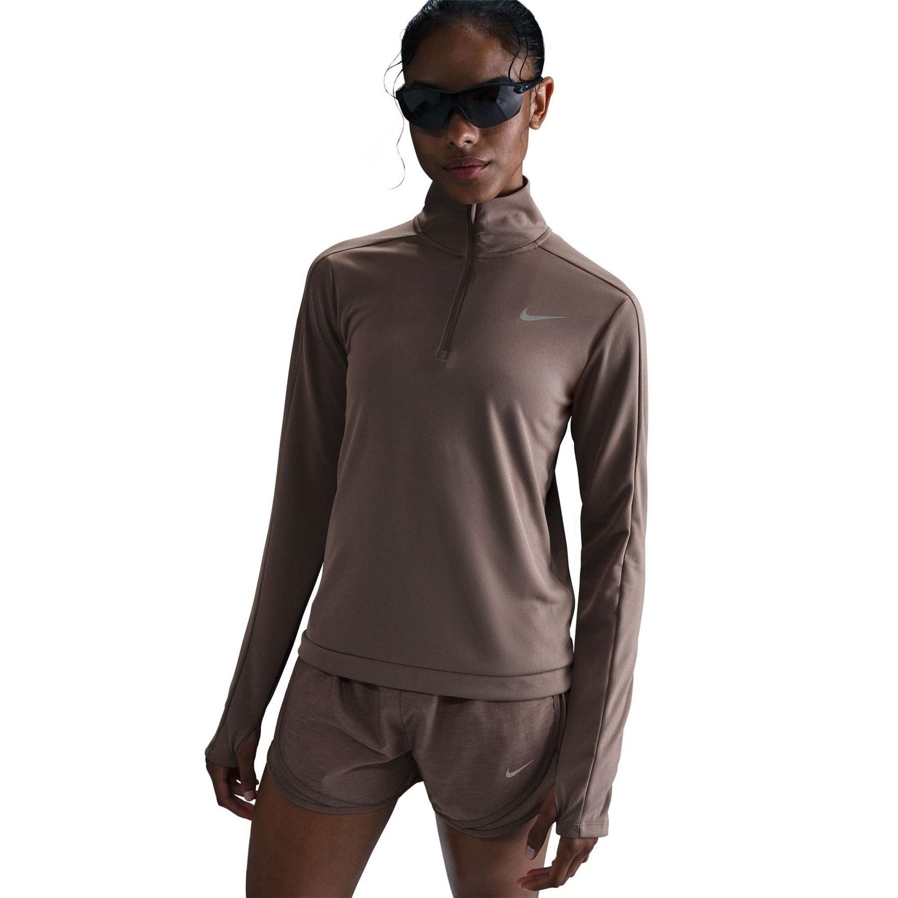 Nike Womens Pacer Long Sleeve 1 2 Zip Running Top