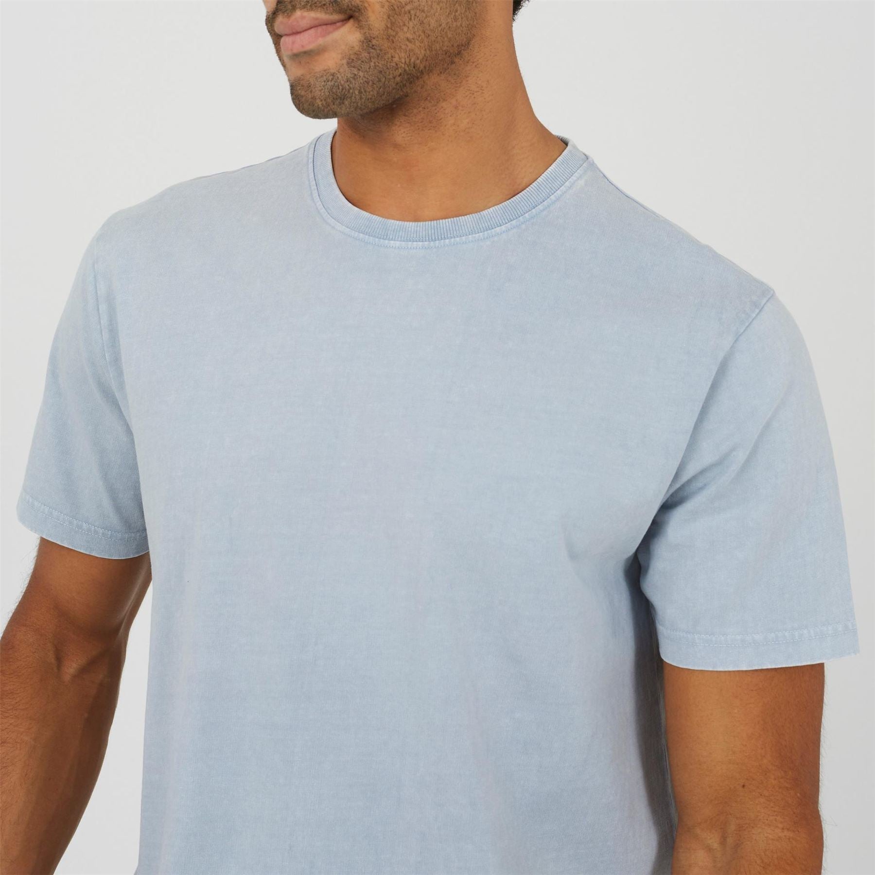 Brave Soul Mens Crew Neck Acid Wash T-Shirt