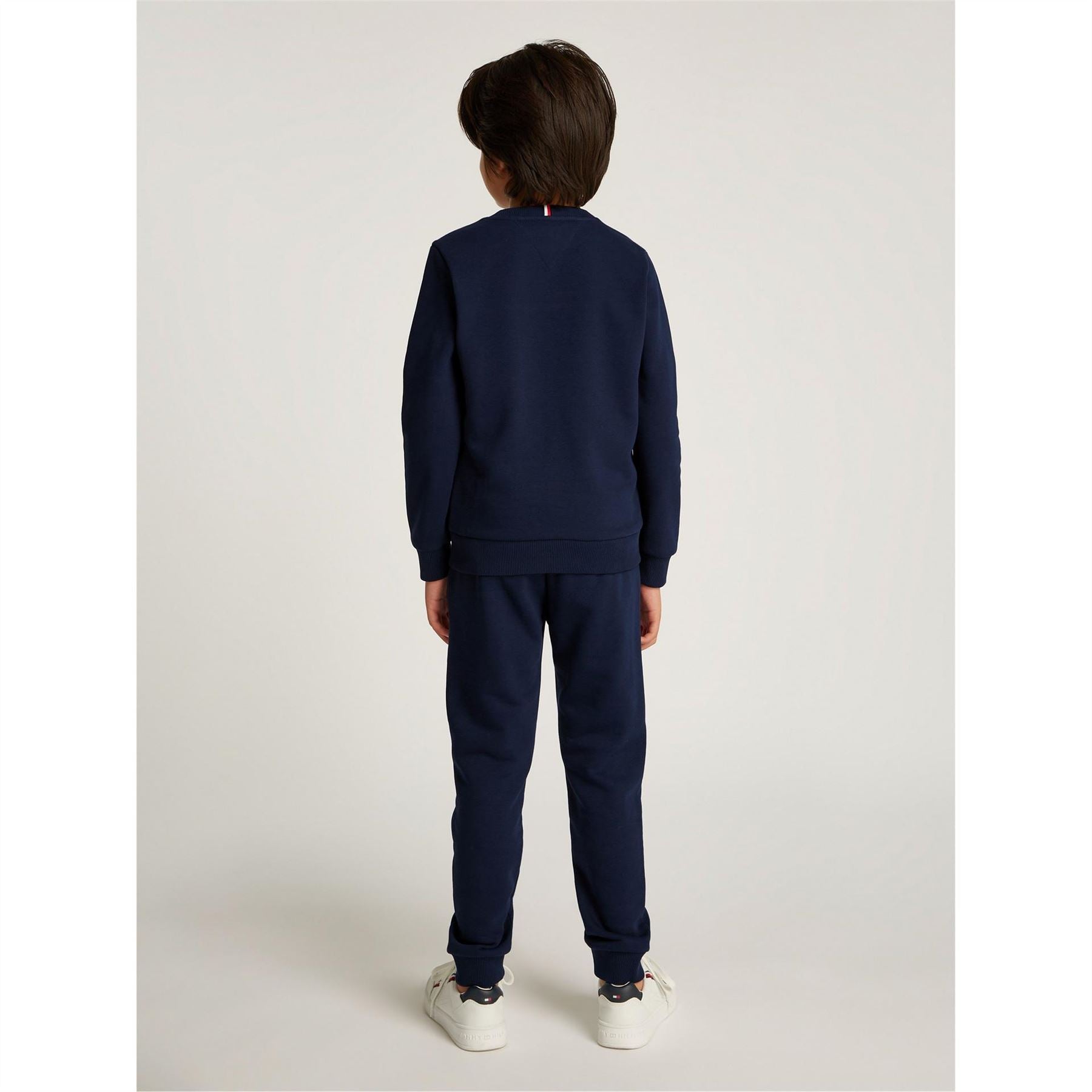 Tommy Hilfiger Rib Insert Crew Neck Long Sleeve Sweatshirt Jogger Set