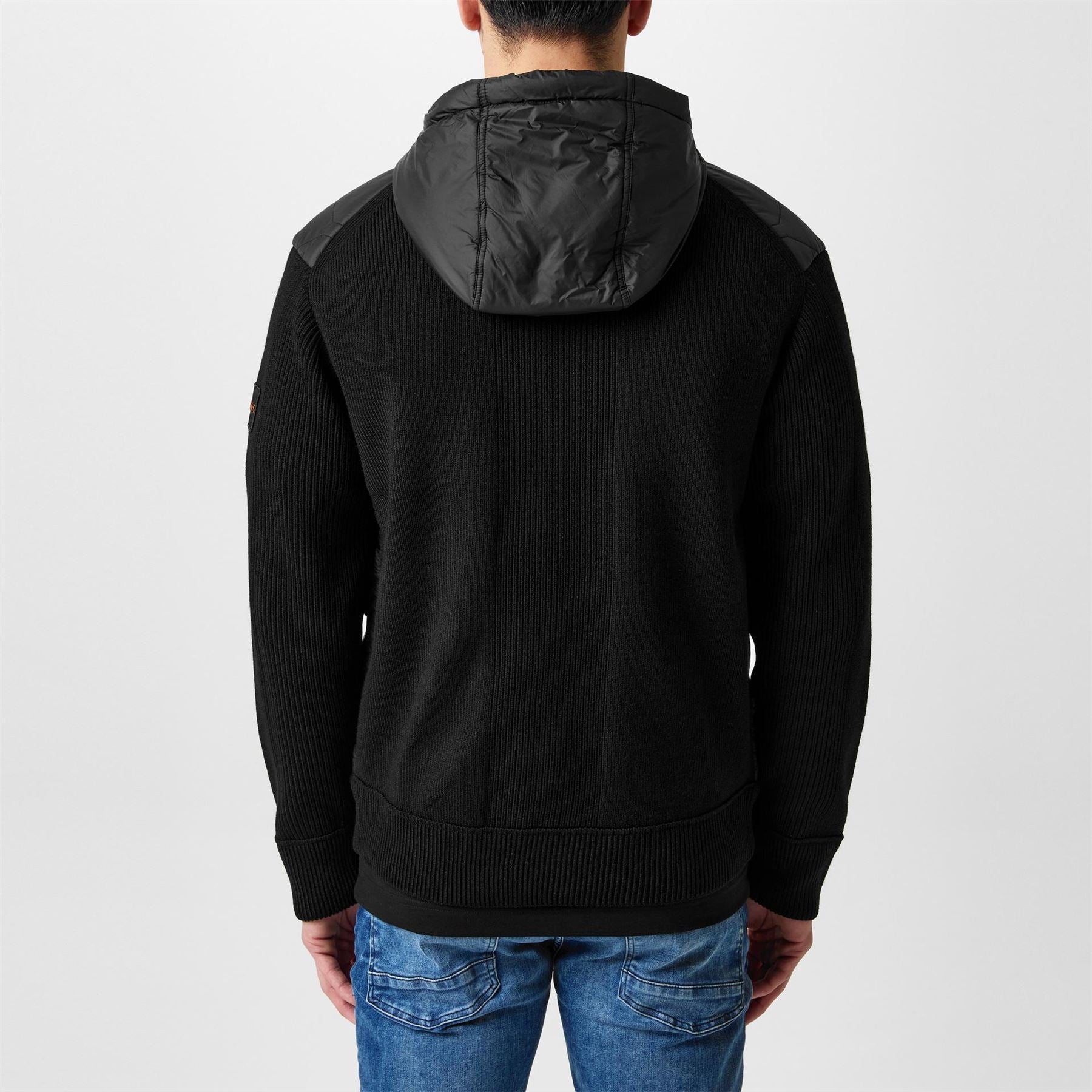 Boss Kaflero Wool Hooded Long Sleeve Quilted Jacket
