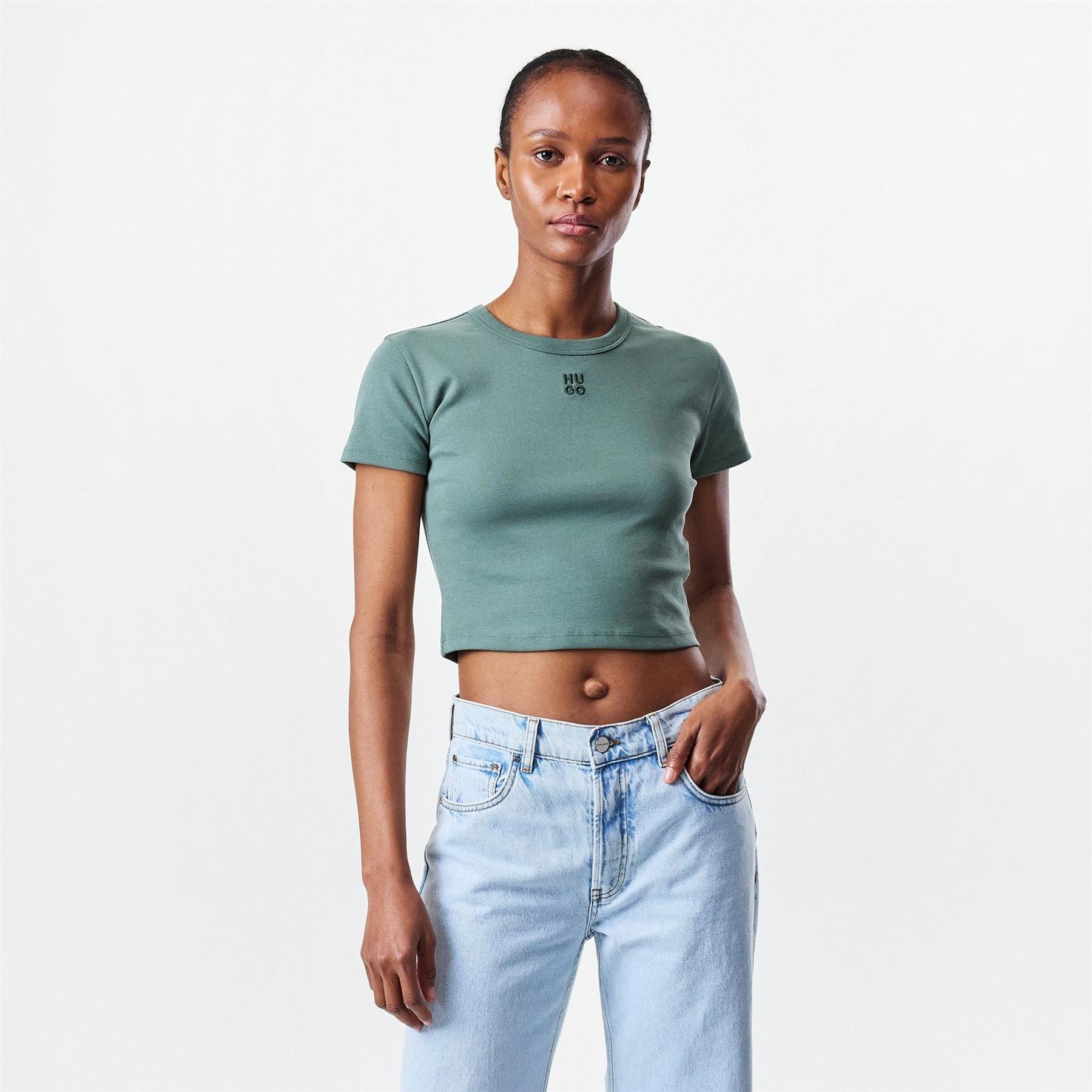 Hugo Delanor Cropped T-Shirt