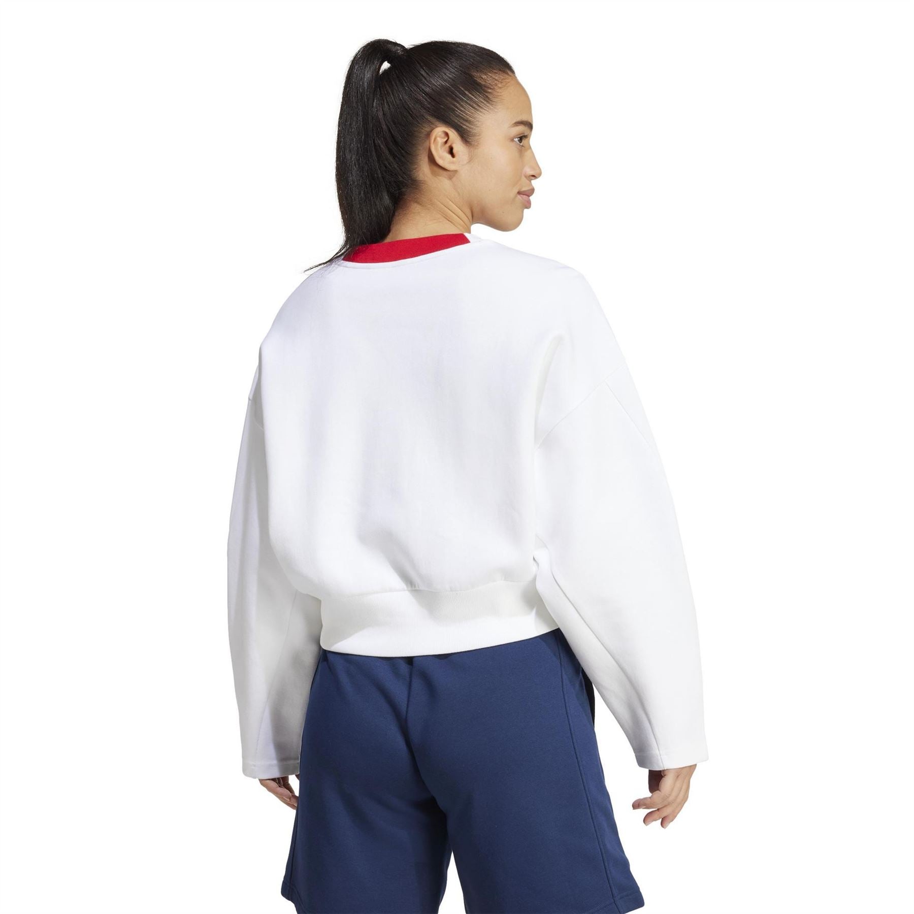 adidas Crew Neck Drop Shoulder Boxy Fit Sweatshirt