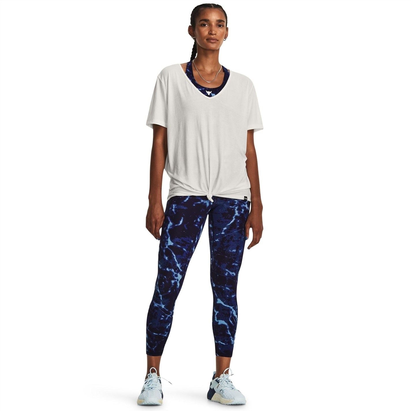 Under Armour Womens Armour Pjt Rck Completer Deep V T Gym Top