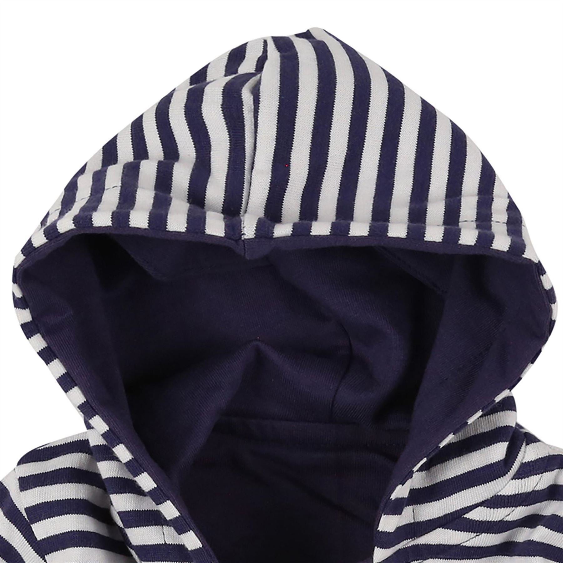 Lilly and Sid Dino Stripe Hooded Snap Button Rain Jacket