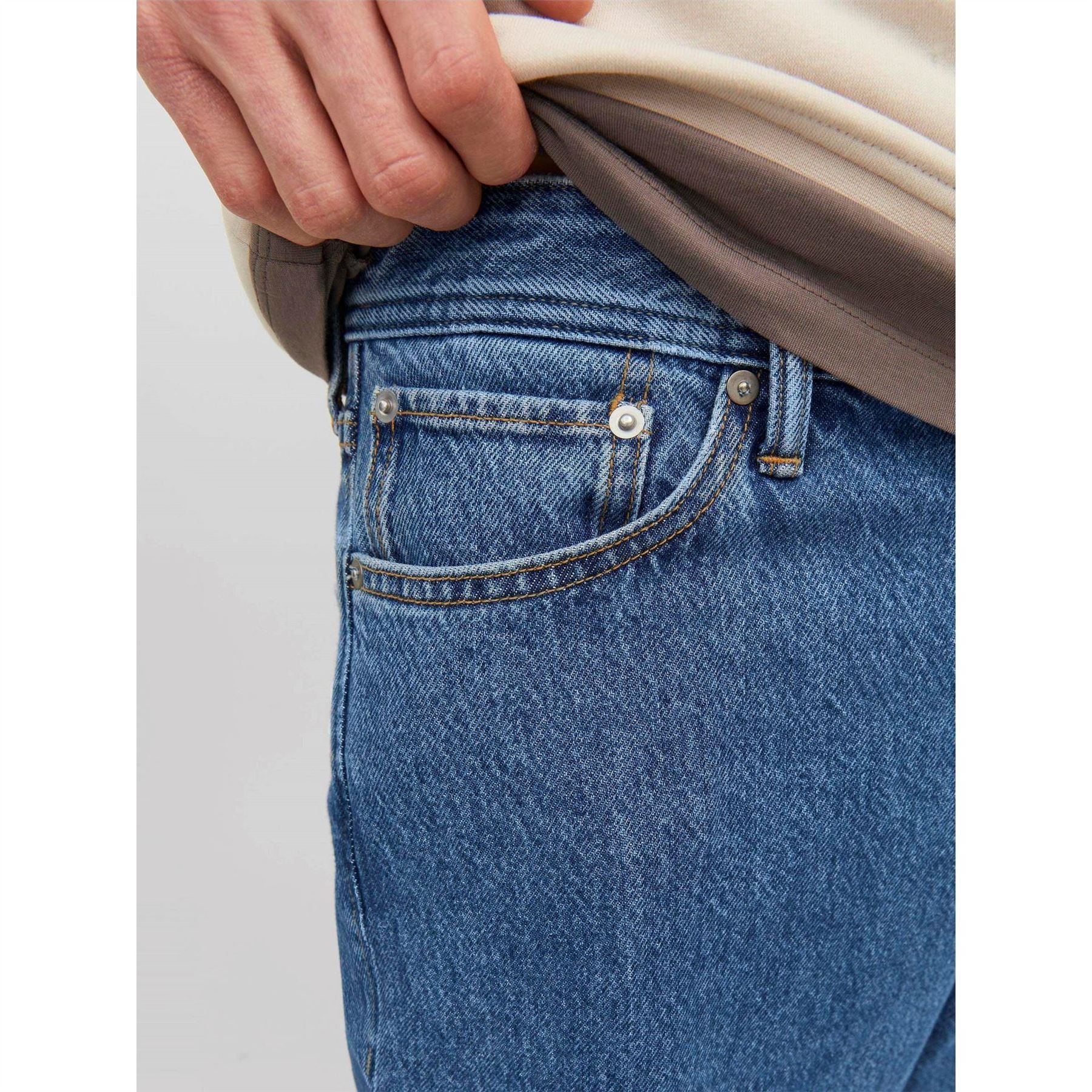 Jack and Jones Alex Wide Leg Mid Rise Jeans
