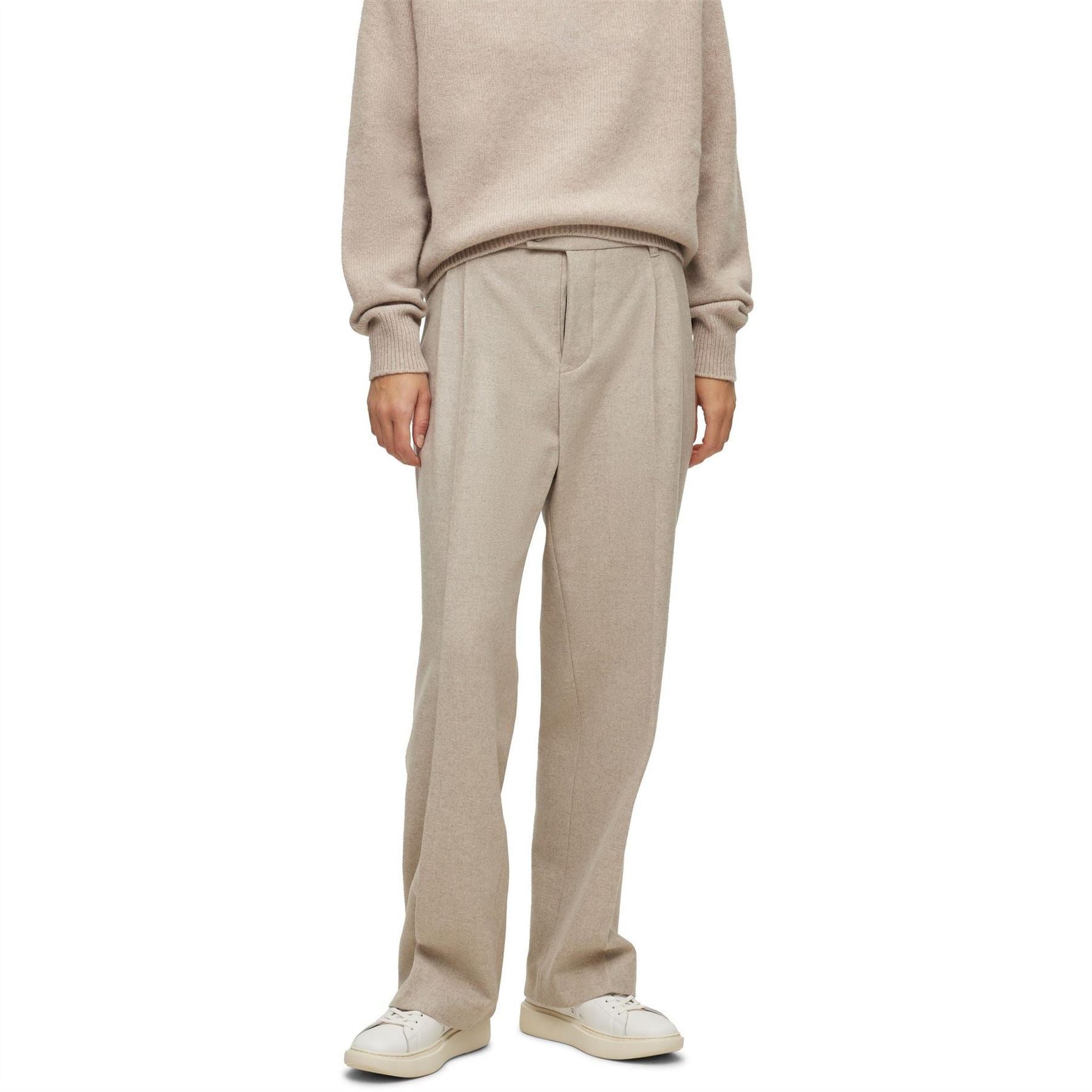 Boss C Kris Solid Patterned Slim Straight Trousers