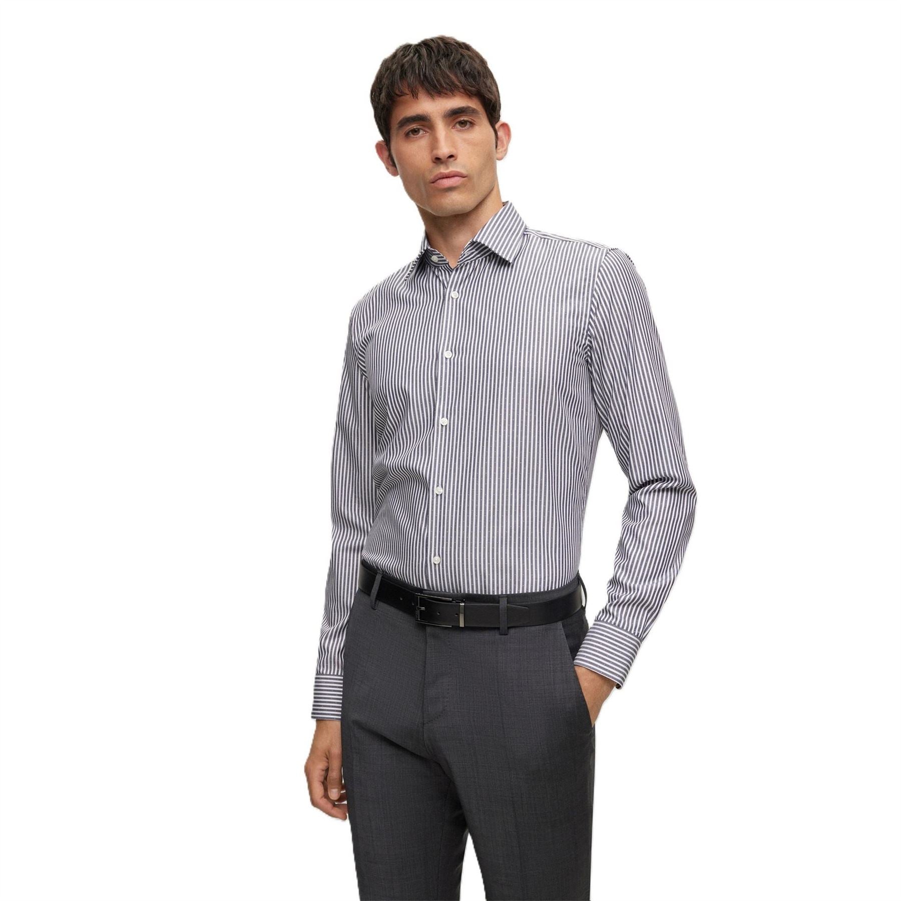 Boss H Hank Kent Long Sleeve Plain Shirt