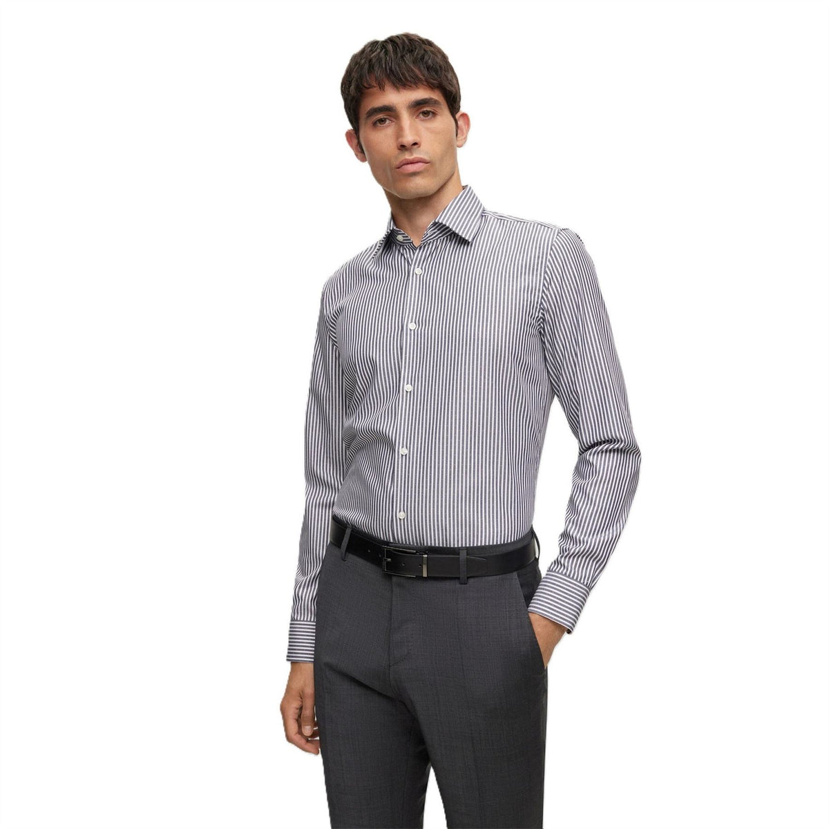 Boss H Hank Kent Long Sleeve Plain Shirt