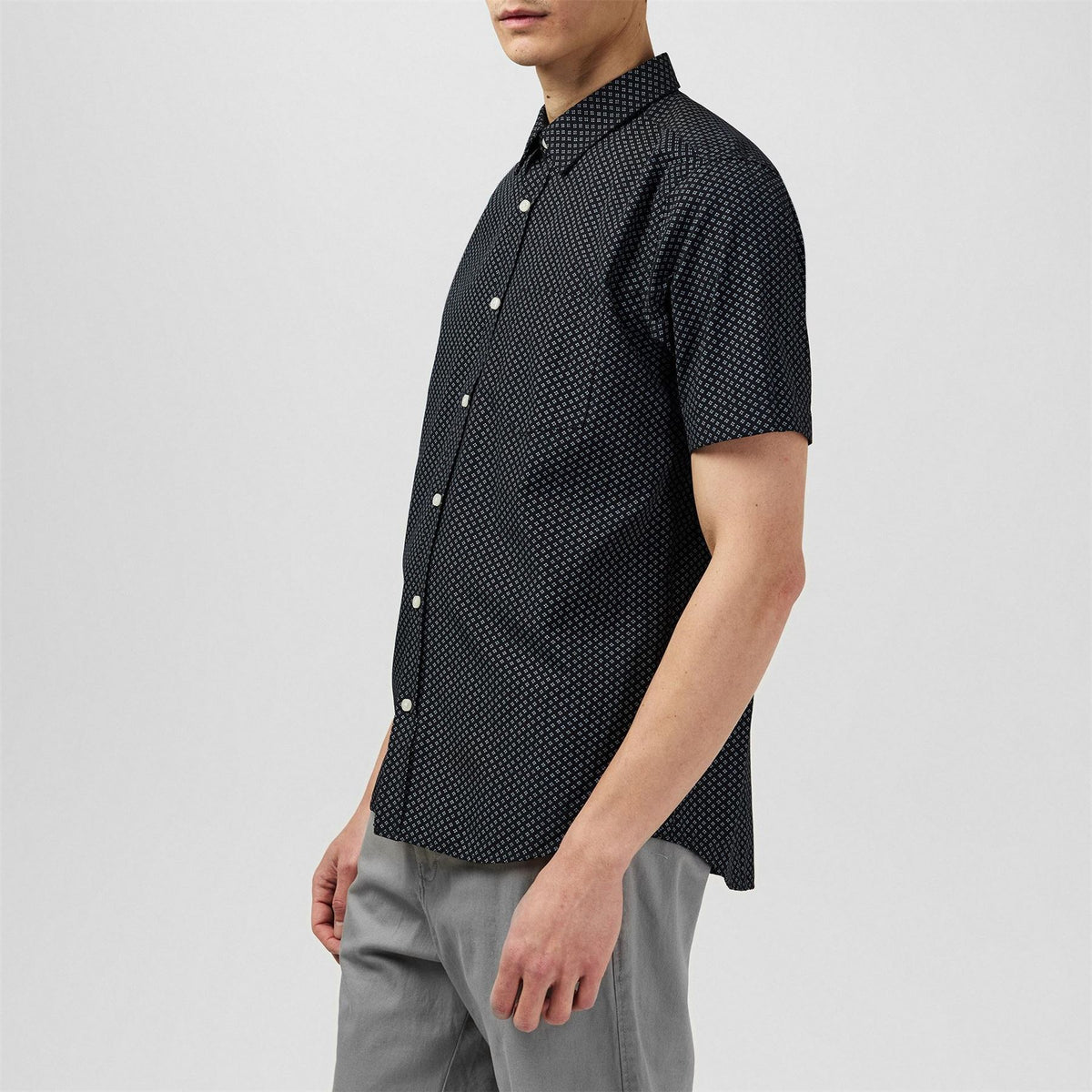 Fabric Mens Short Sleeve Poplin Shirt