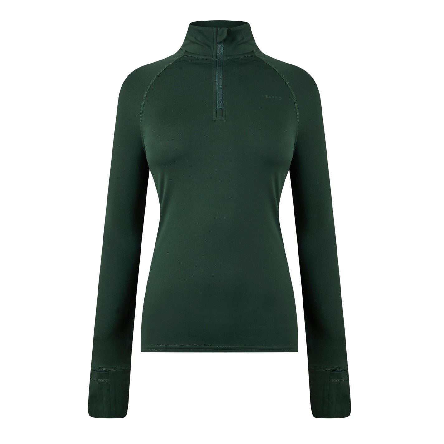 USA Pro Womens Long Sleeve Quarter Zip Top