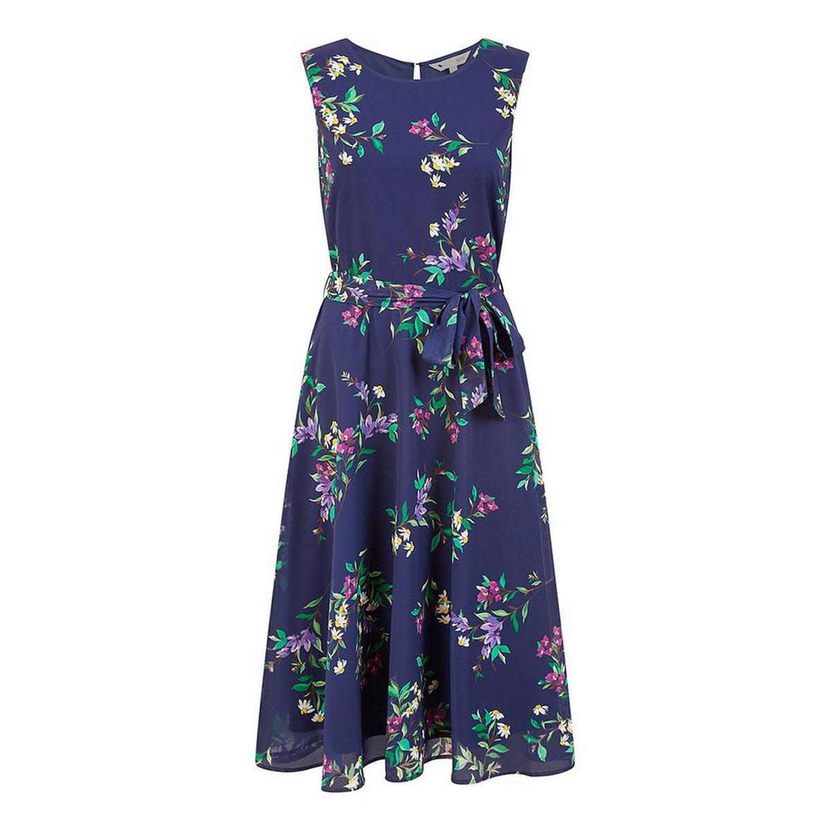 Yumi Floral Print Midi Skater Dress