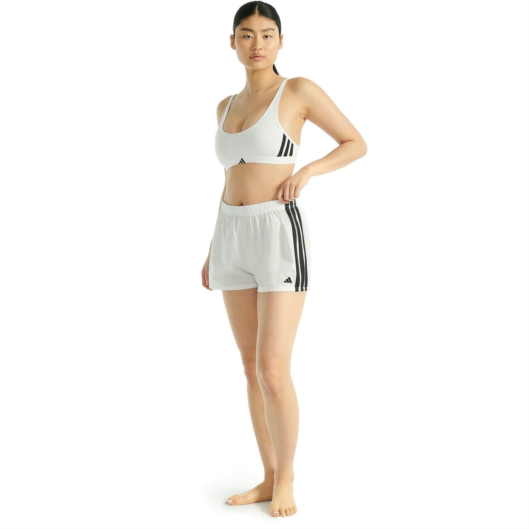 adidas Active Essentials Cotton 3 Stripes Scoop Bralette