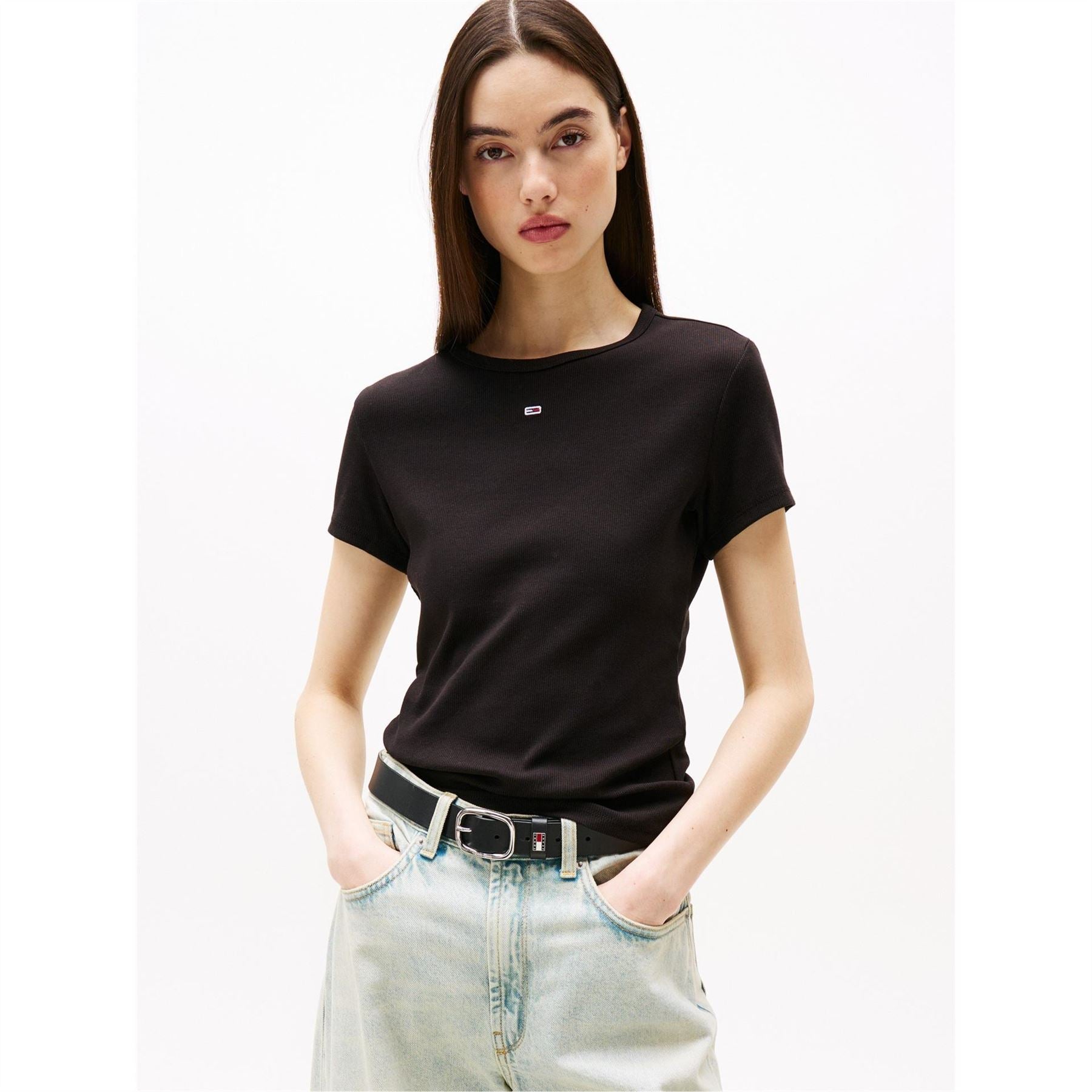 Tommy Jeans Slim Essential Rib Short Sleeve T-Shirt