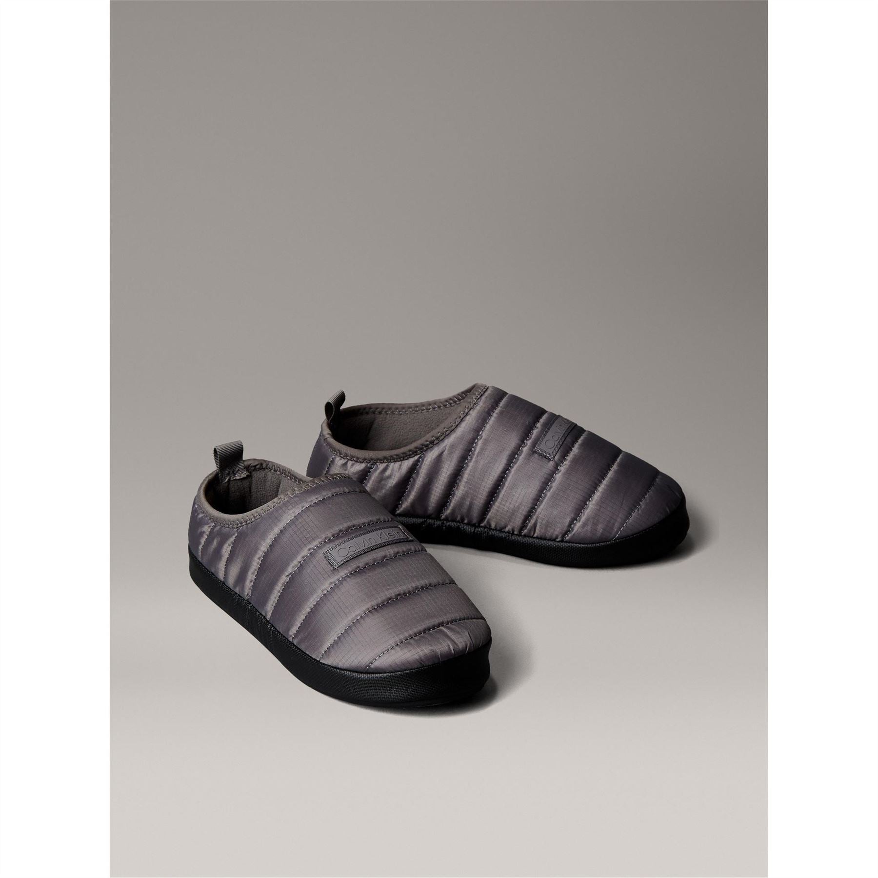 Calvin Klein Puffer Moccasin Slippers with Closed Toe