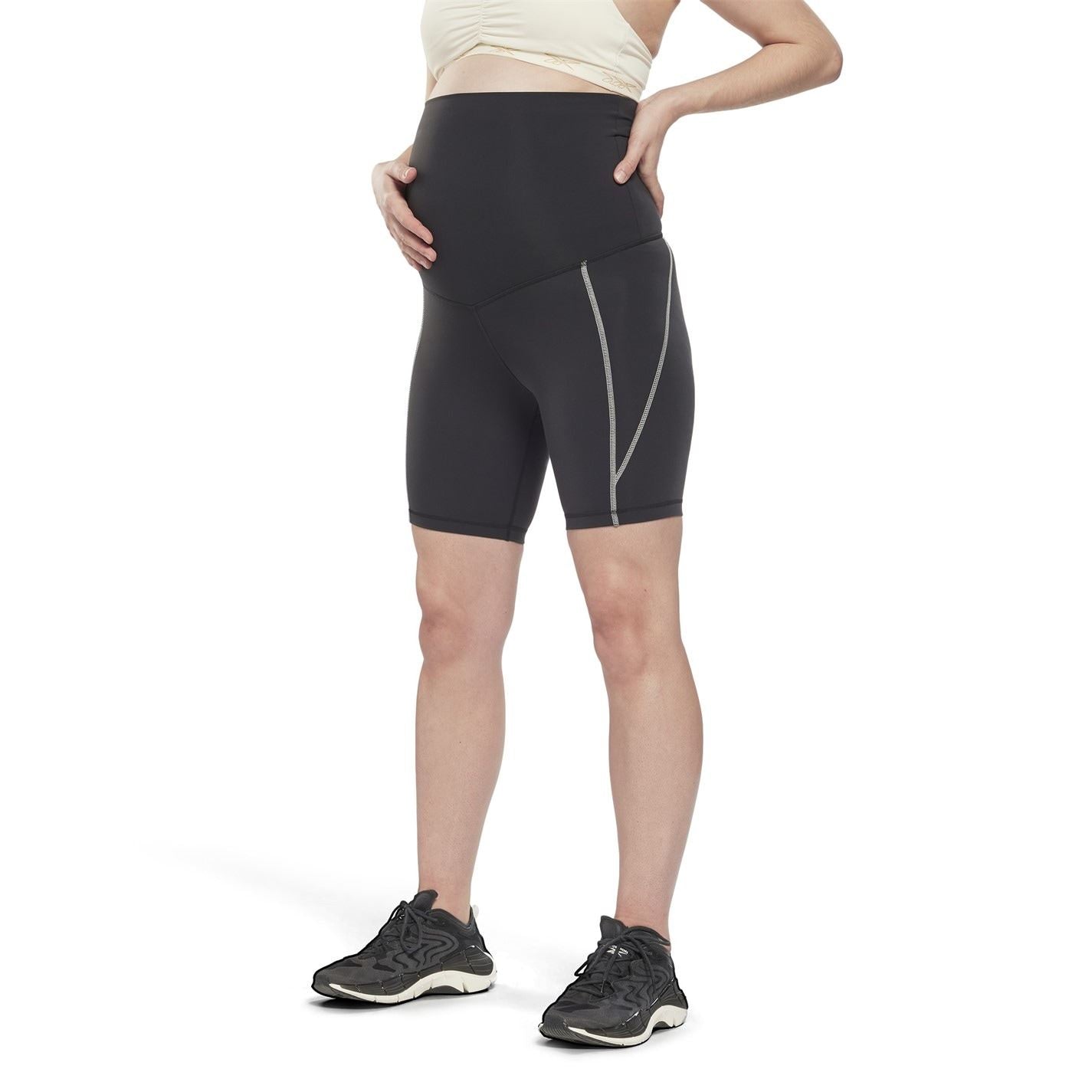 Reebok Womens Maternity Legging Shorts Cycling Shorts