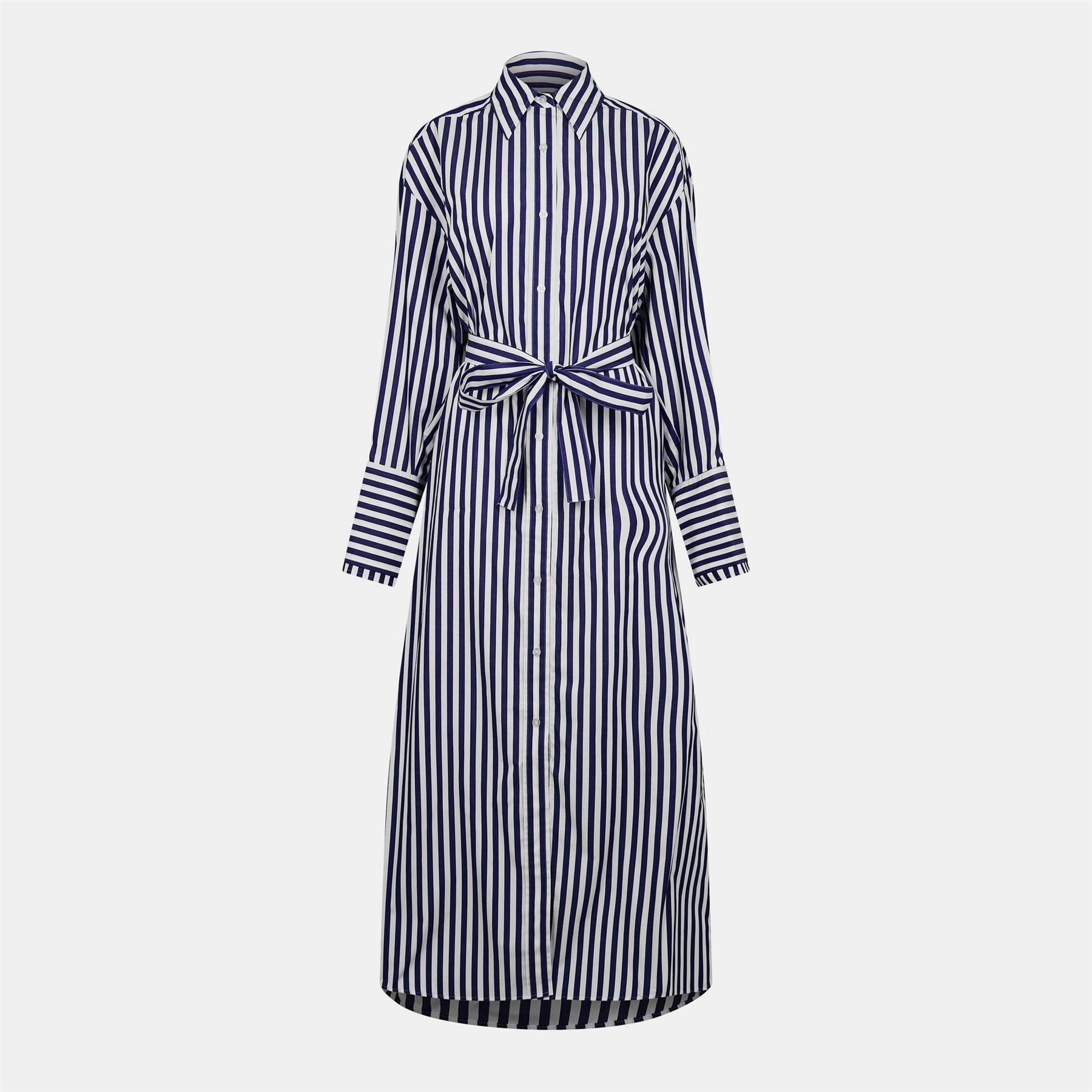 Hugo Collared Neck Midi Dress