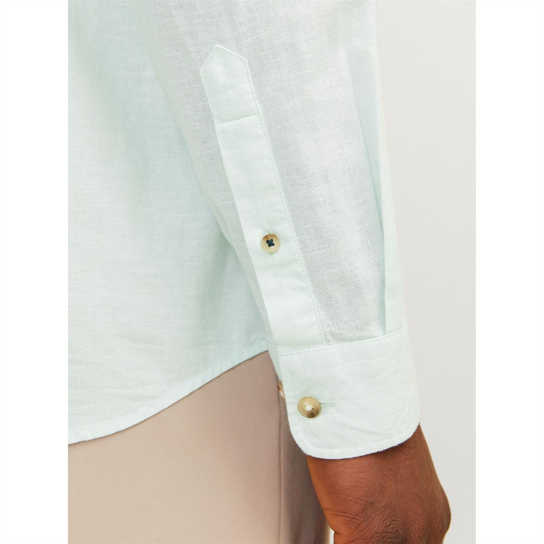 Jack and Jones Long Sleeve Buttoned Linen Shirt