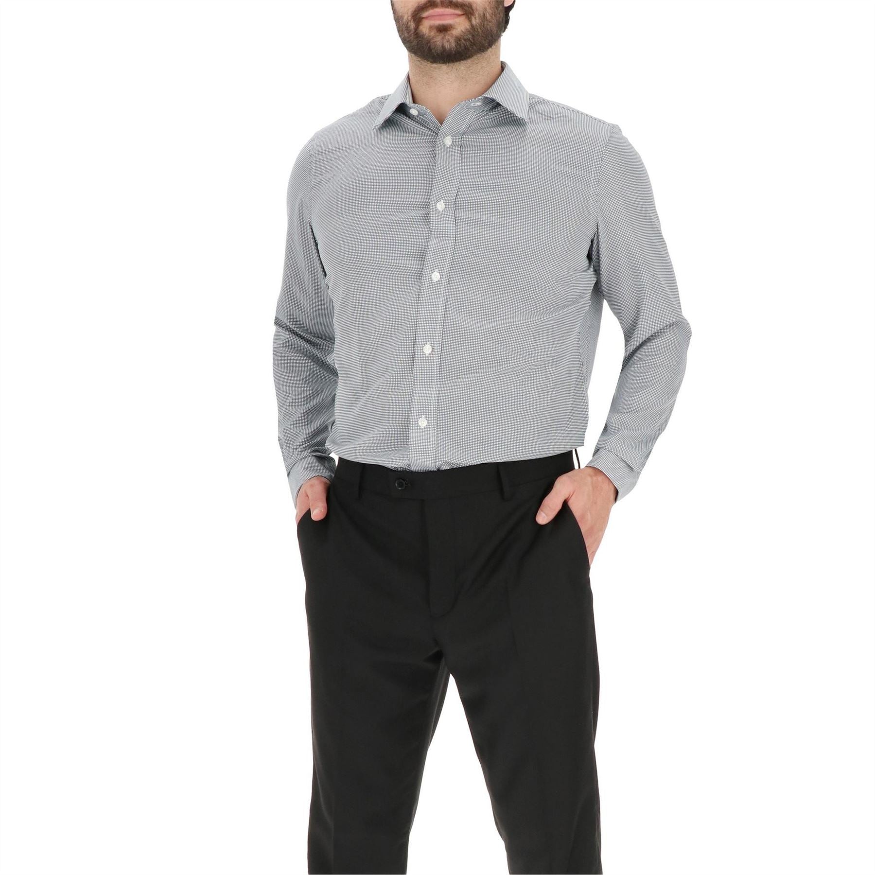 Scotch and Soda Collared Neck Point Collar Long Sleeve Shirt