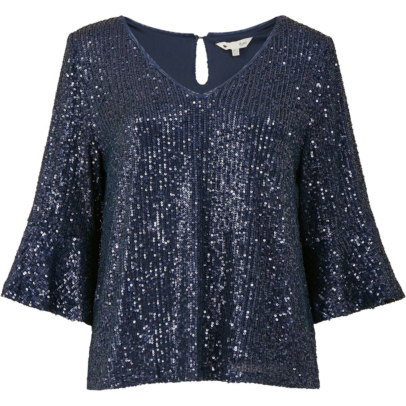 Yumi Sequin Relaxed Fit Top