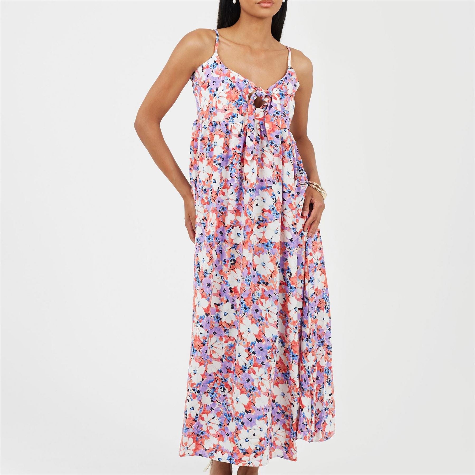 Brave Soul Strappy Spaghetti Strap Sleeveless Maxi Dress