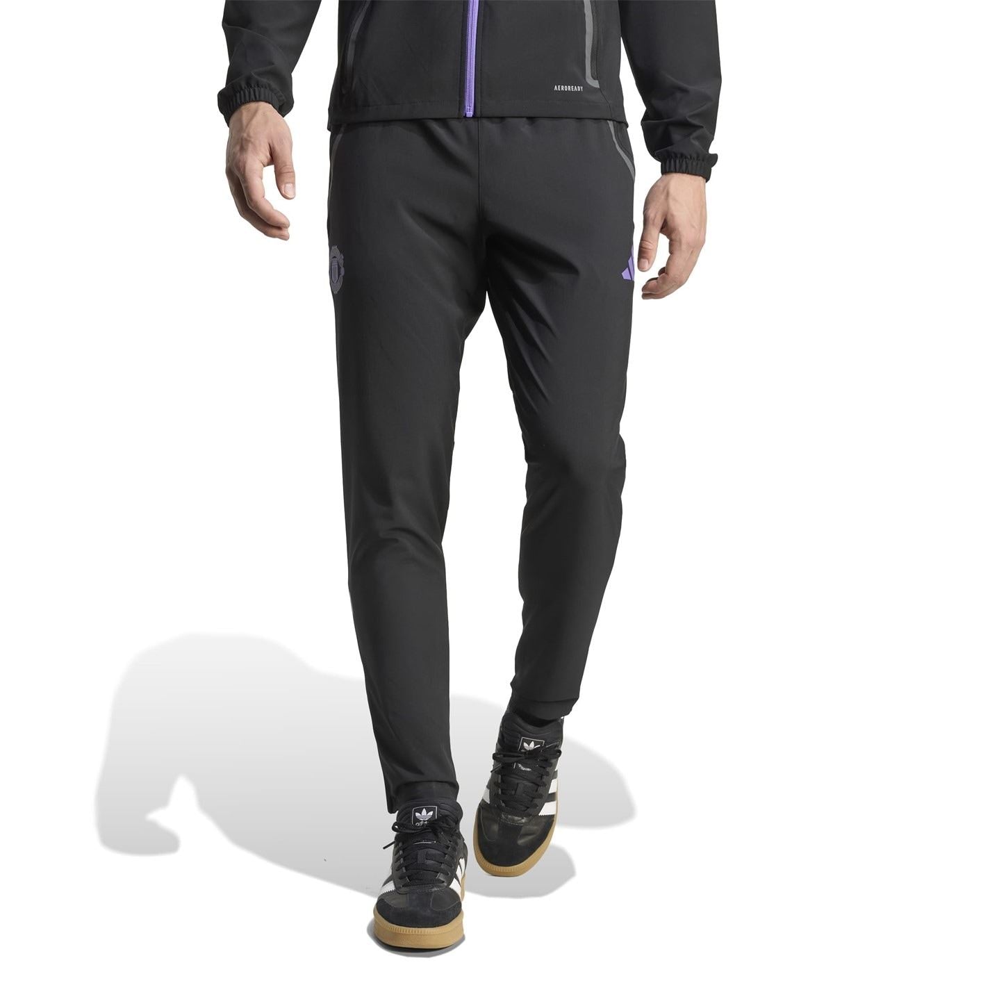 adidas Mens Manchester United Travel Tracksuit Bottoms 2025 2026