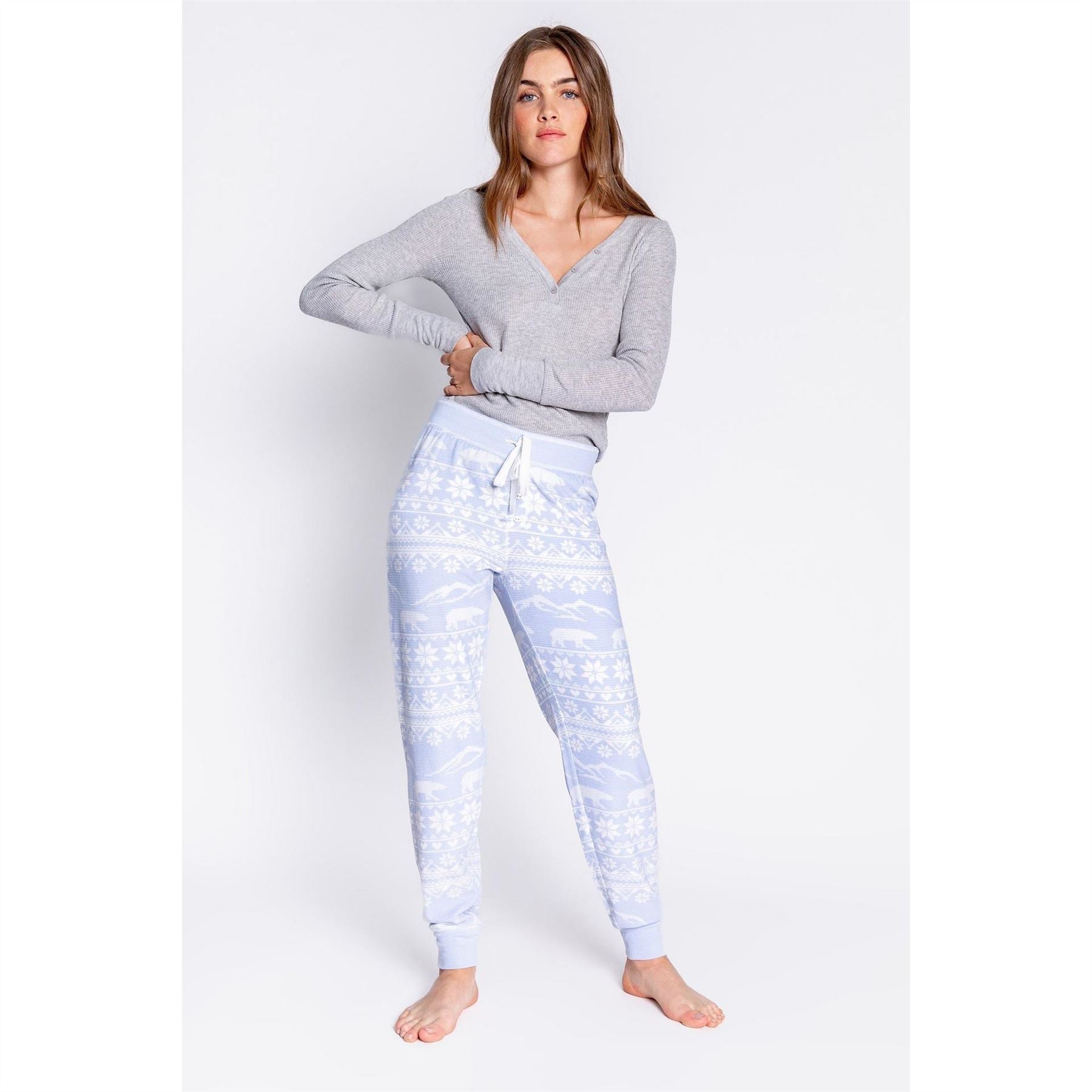 PJ Salvage Salvage Snowflake Cuffed Pant