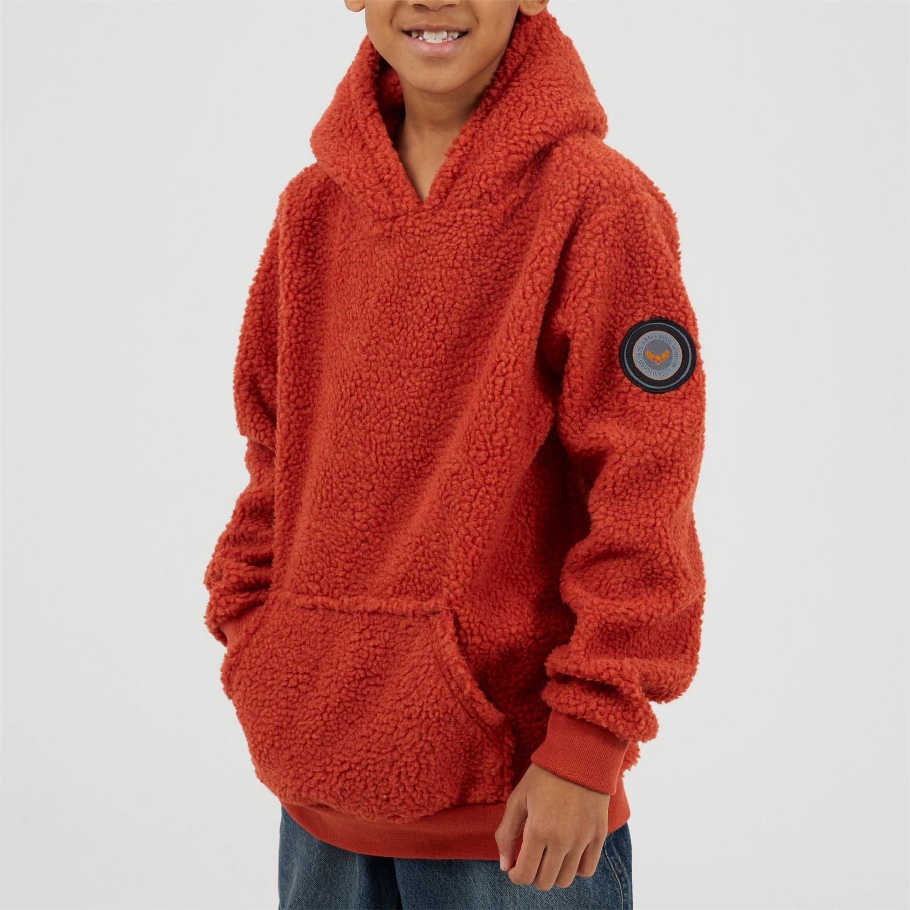 Brave Soul Kangaroo Pocket Hooded Long Sleeve Sweatshirt