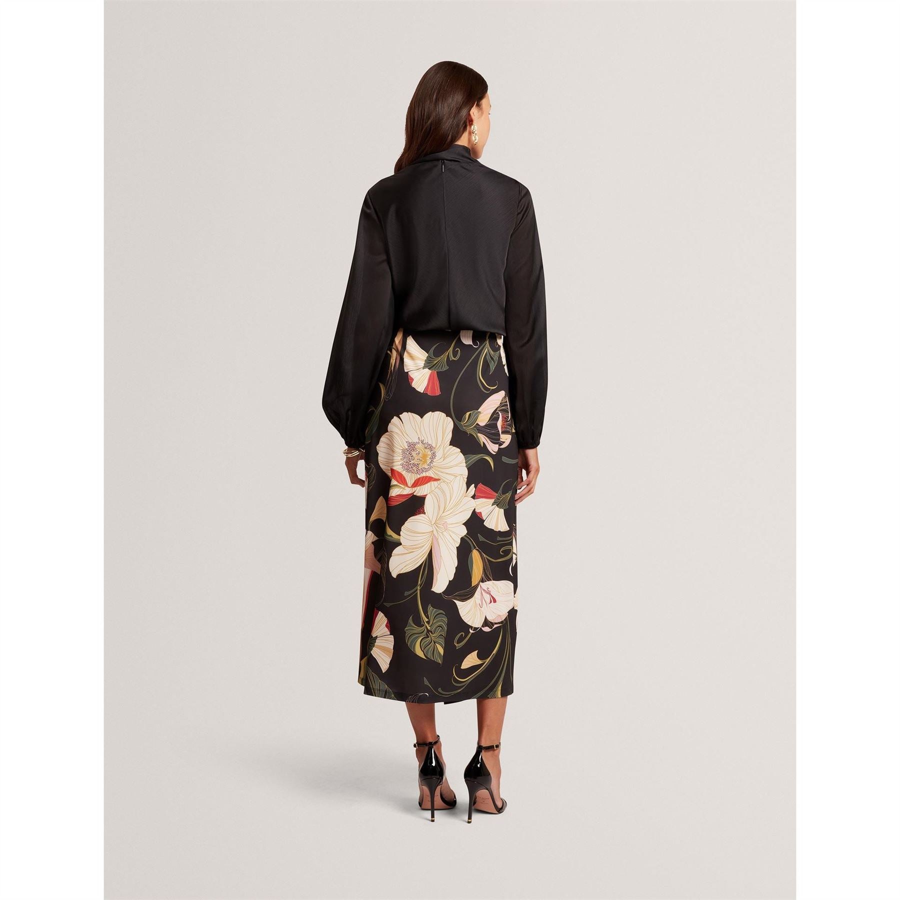 Ted Baker Tie Neck Long Sleeve Blouse