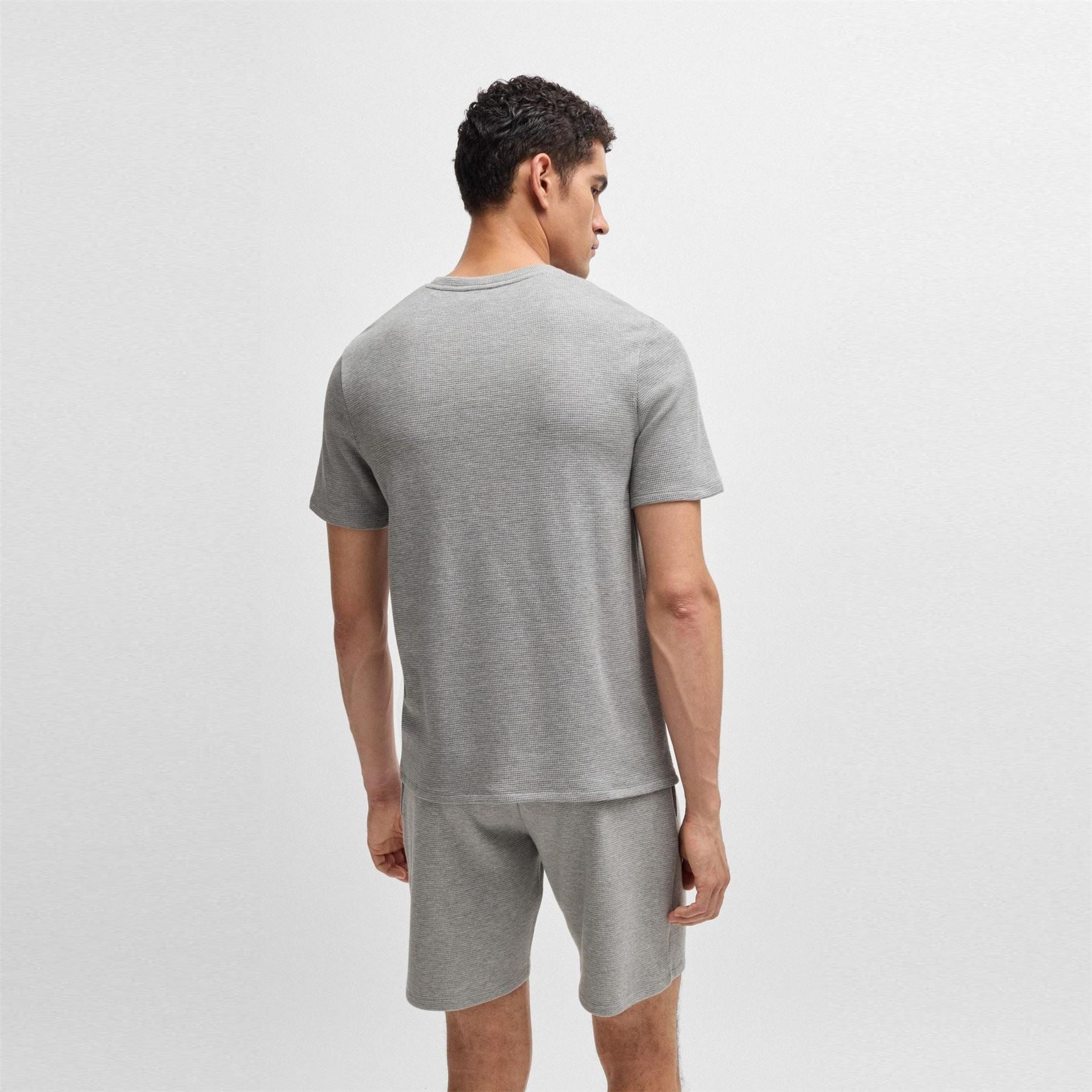 Boss BOSS Bodywear Waffle T Shirt with Structured Design