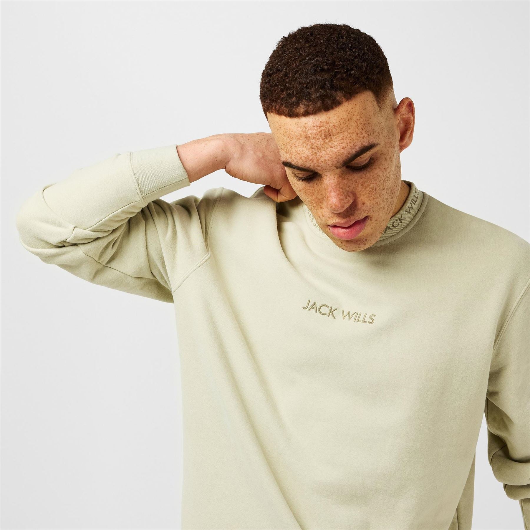 Jack Wills Mens Jacquard Crew Sweatshirt