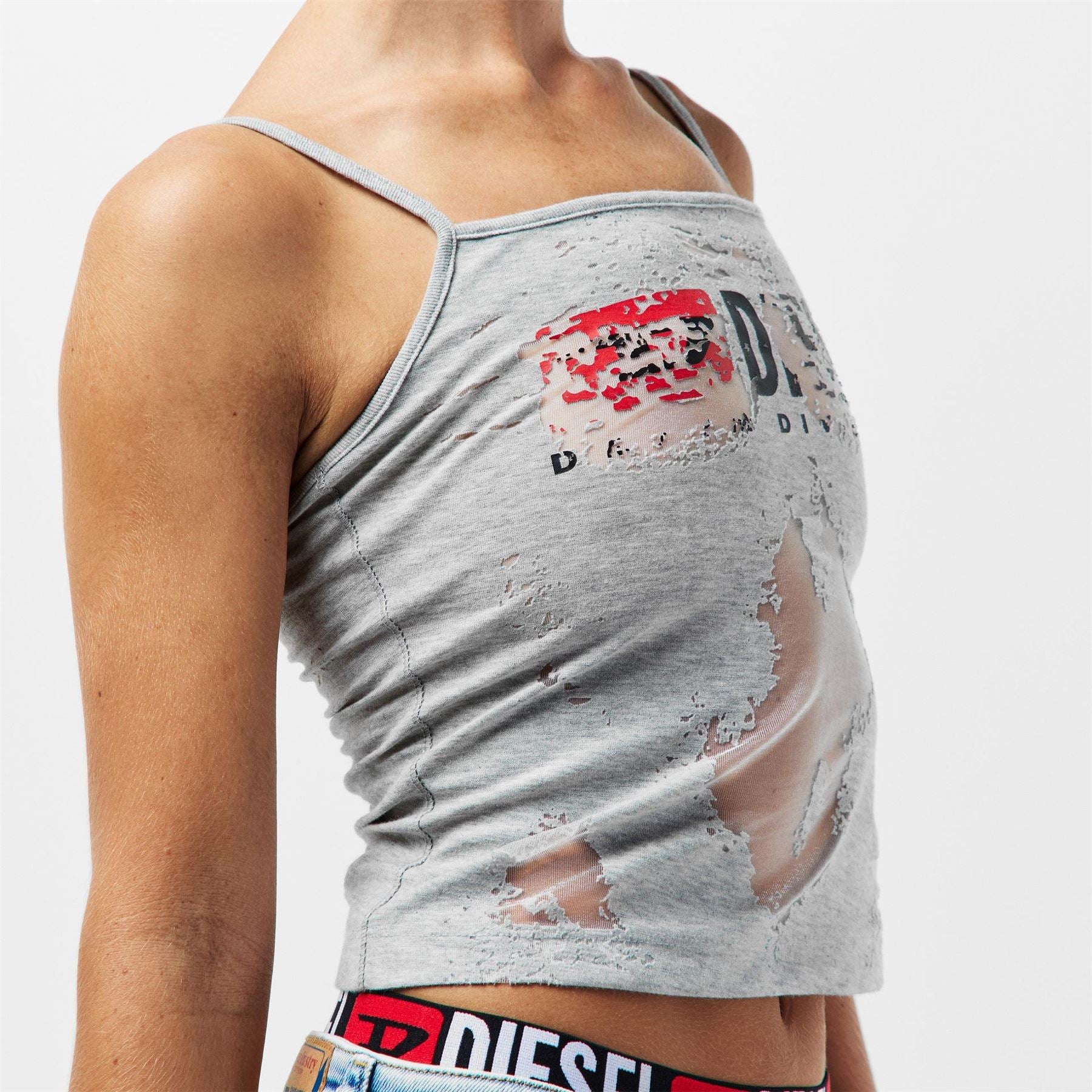 Diesel Hoper Devo Slim Fit Spaghetti Strap Tank