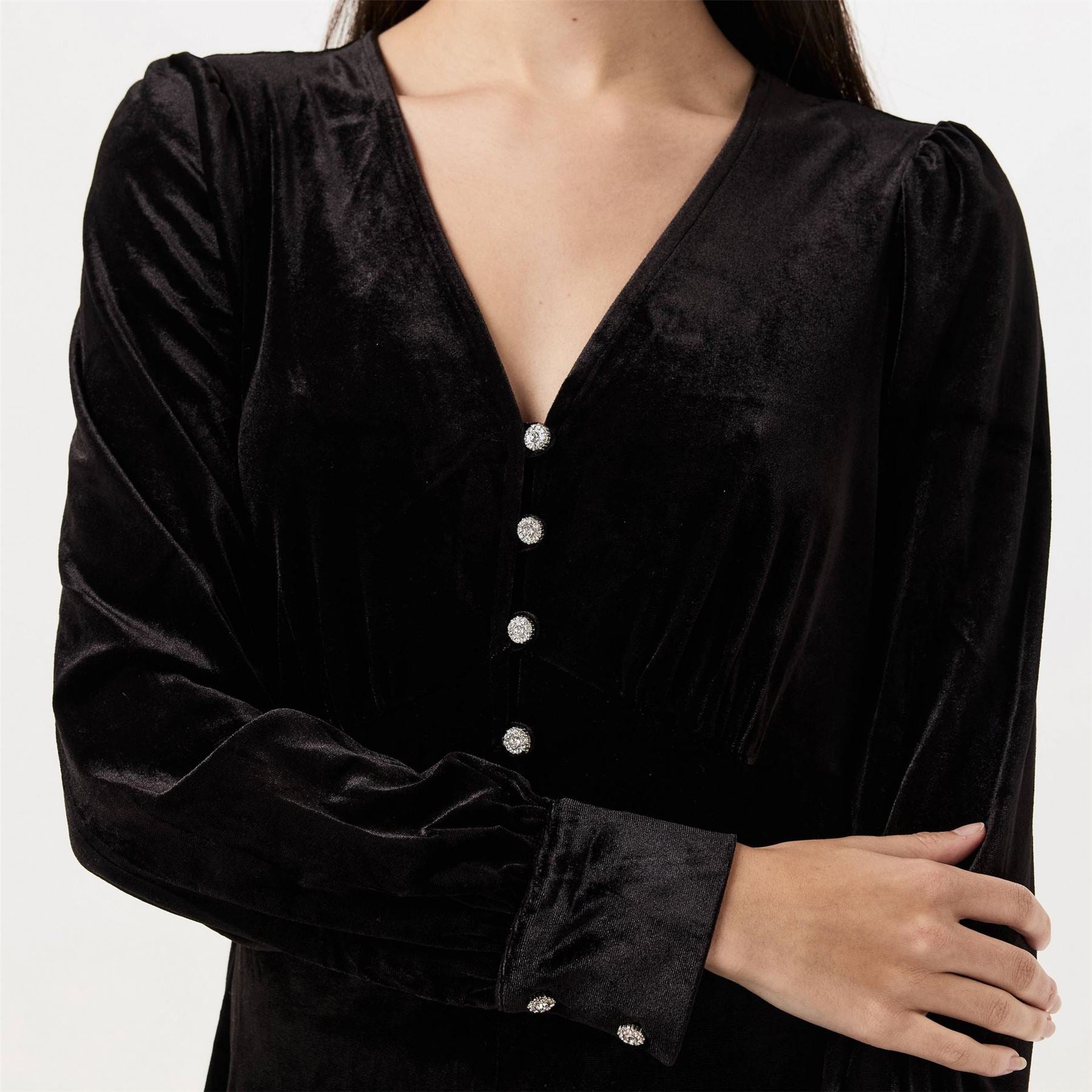 Finery Posie V-Neck Long Sleeve Jumpsuit