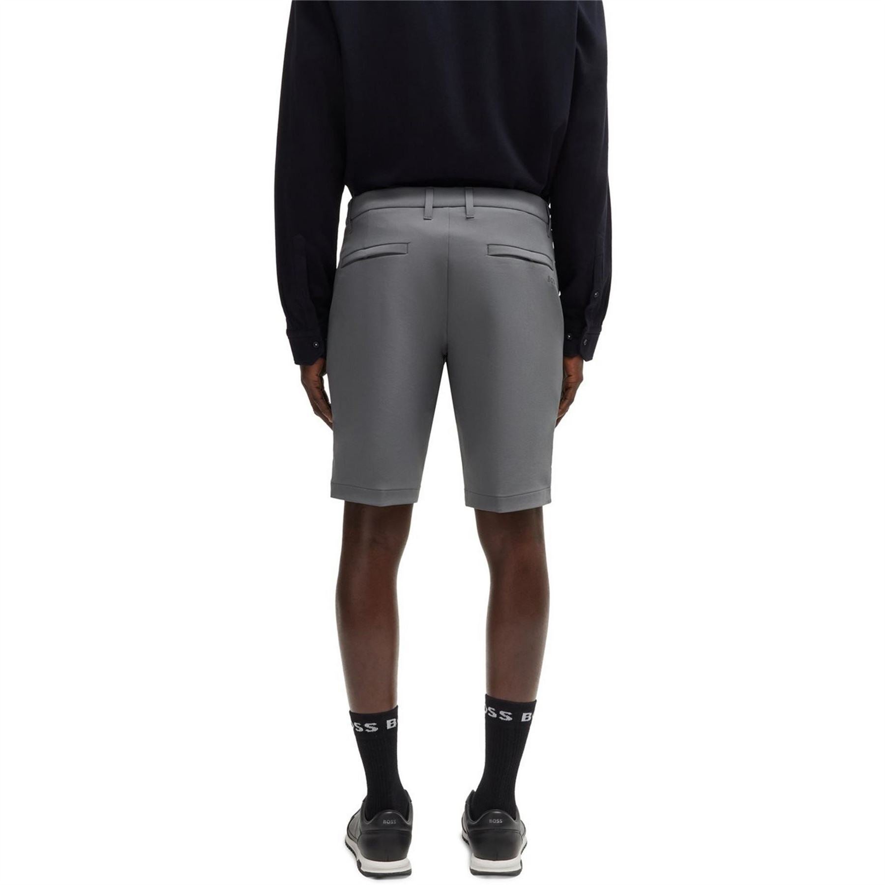 Boss Solid Patterned Chino Shorts