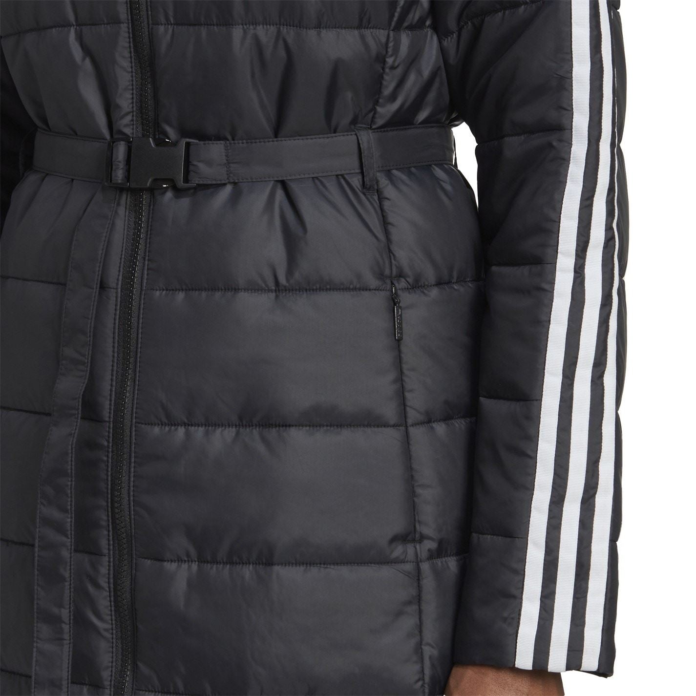 adidas Womens Hooded Premium Long Slim Jacket