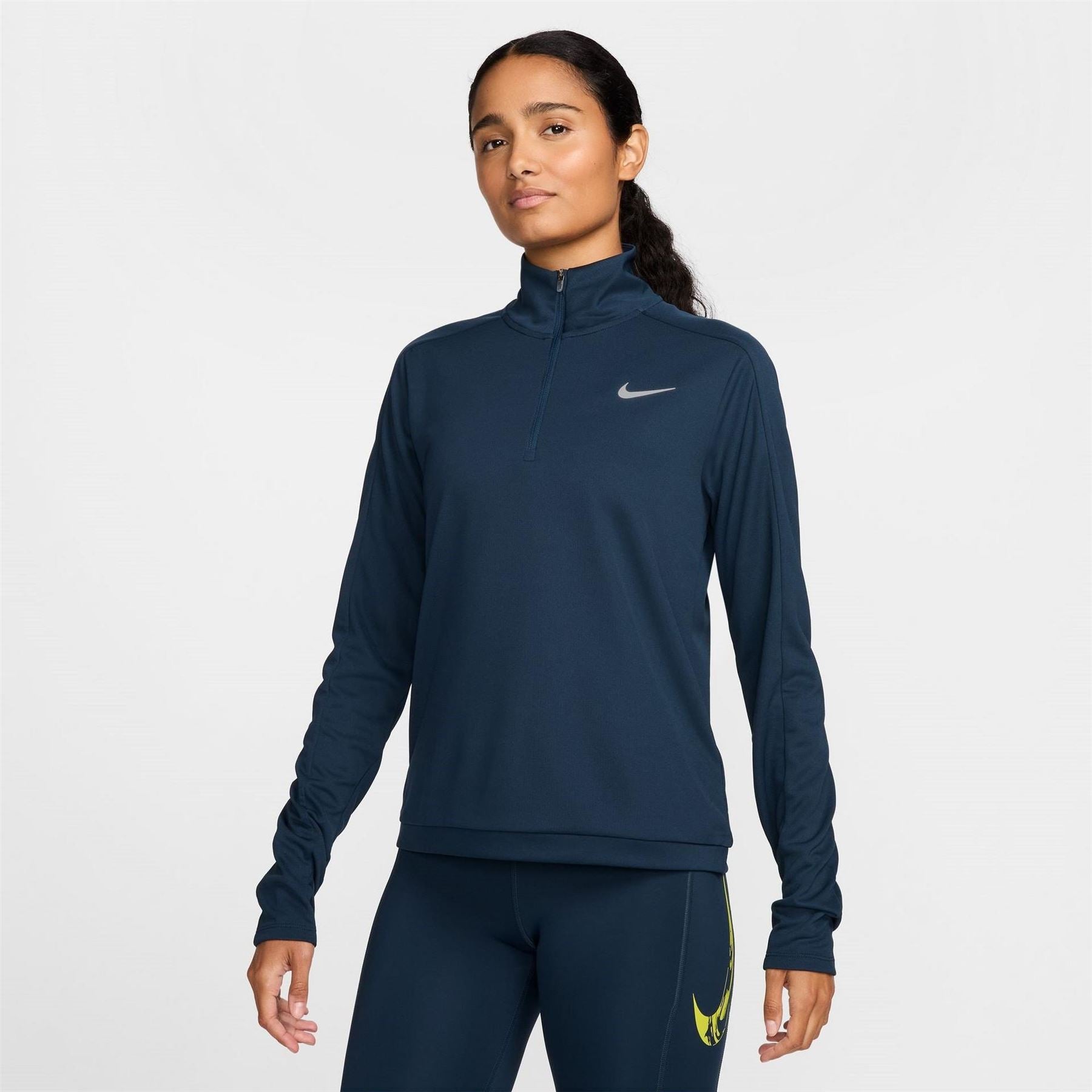 Nike Womens Pacer Long Sleeve 1 2 Zip Running Top
