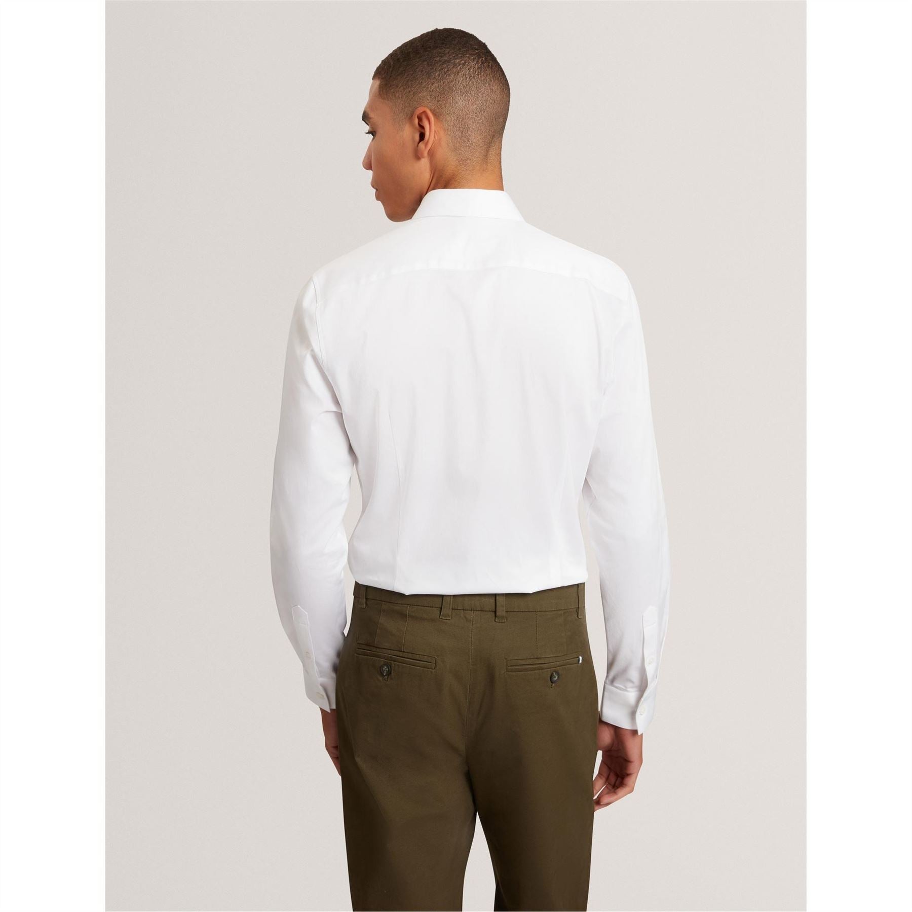 Ted Baker Collared Neck Long Sleeve Point Collar Shirt