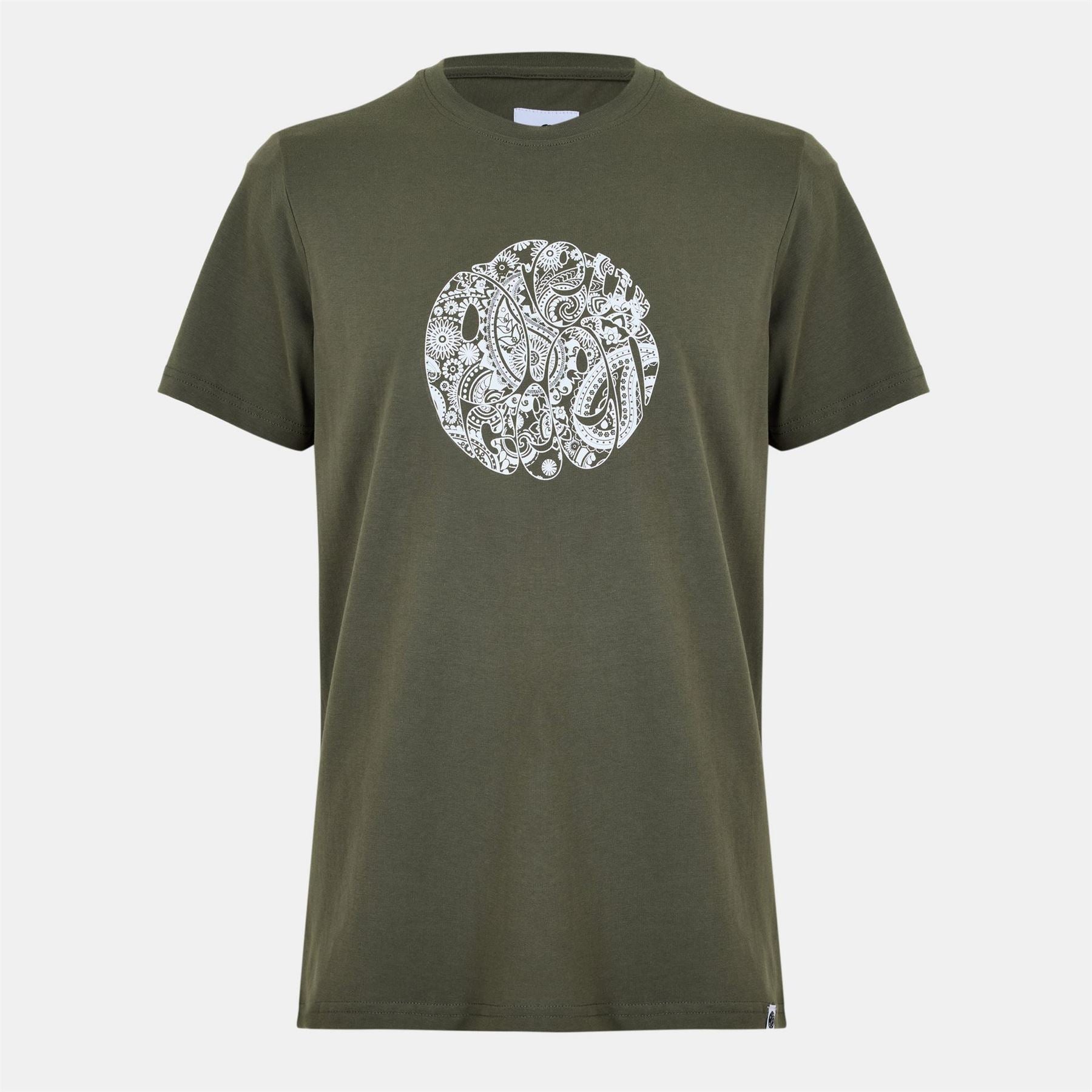 Pretty Green Regular Fit Crew Neck Lettering T-Shirt