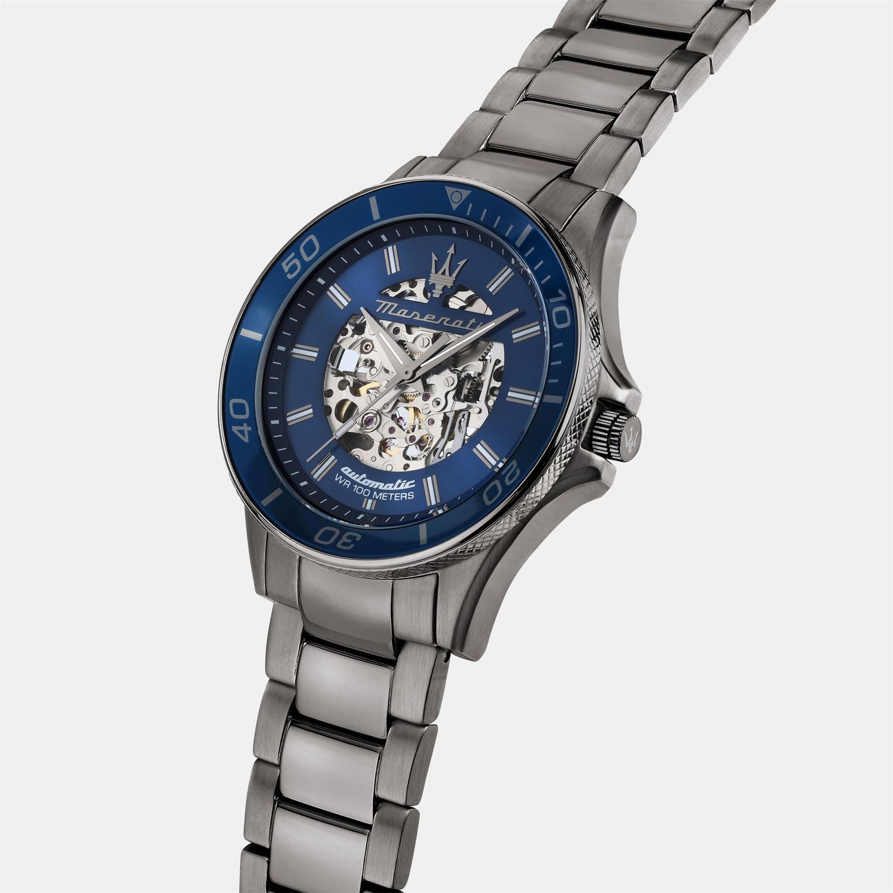 Maserati Sfida Skeleton Steel Bracelet Analogue Watch