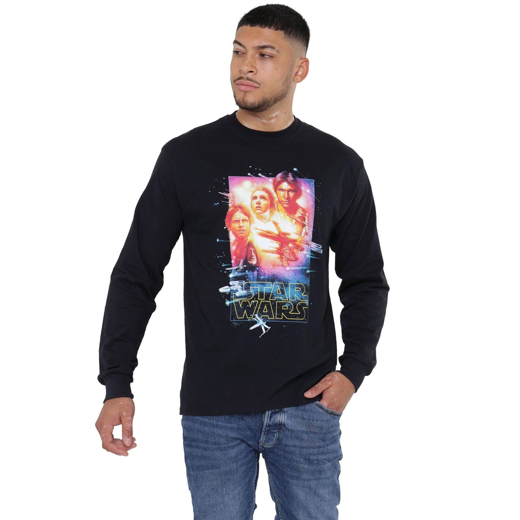 Star Wars Star Wars Graphic Crew Neck Long Sleeve T-Shirt