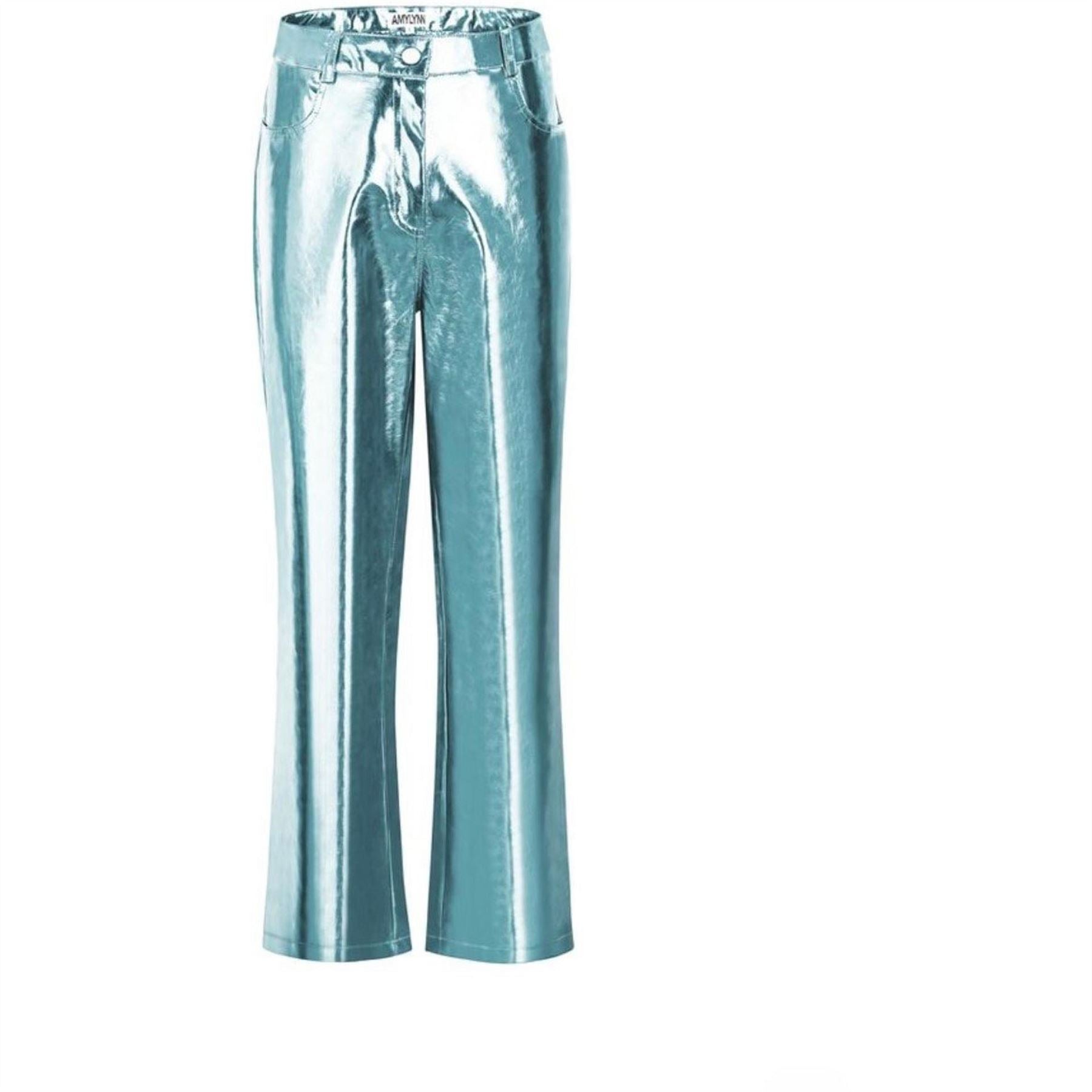 AmyLynn Lupe Iridescent Patterned Straight Trousers