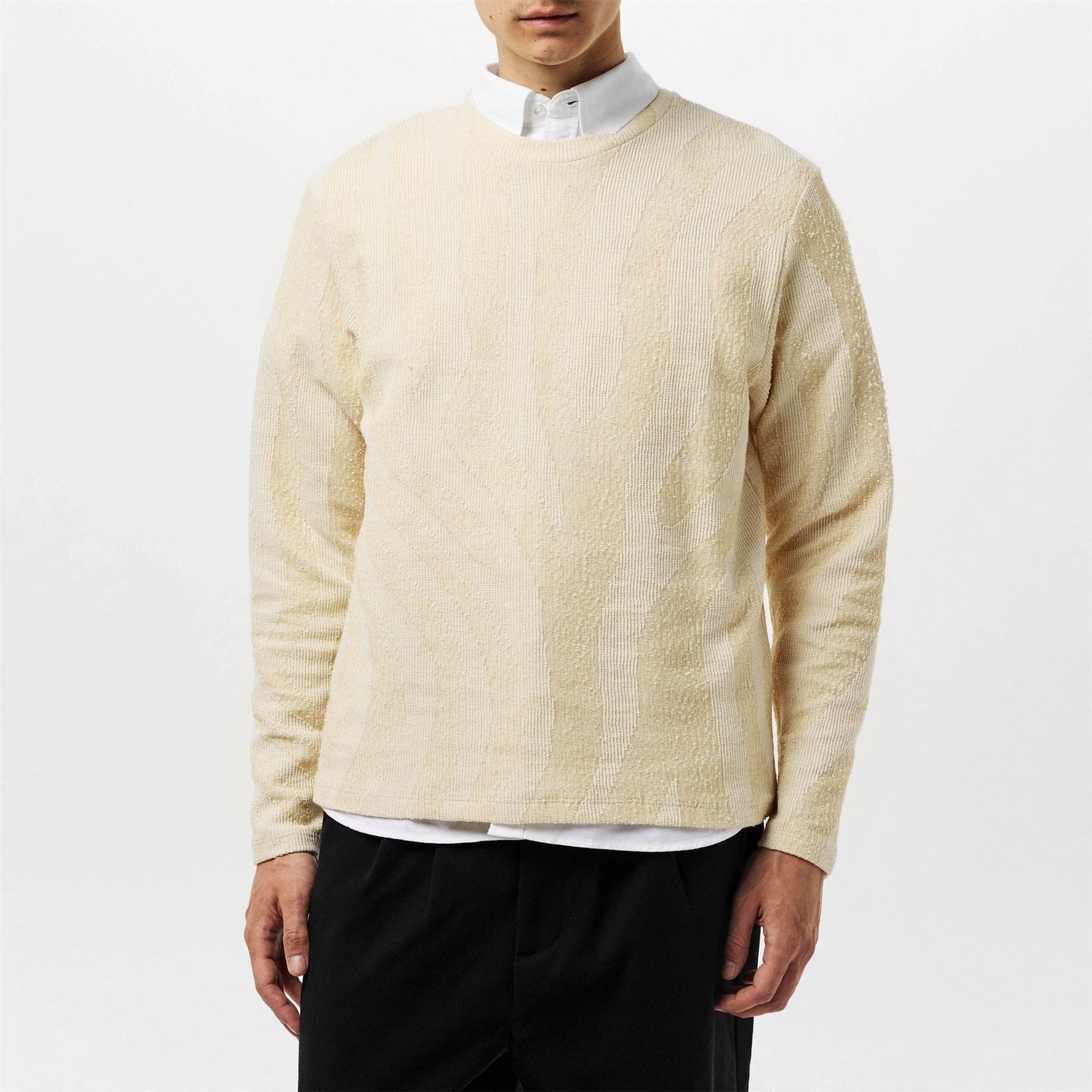 Jack and Jones Pattern Crew Neck Regular Fit Sweater