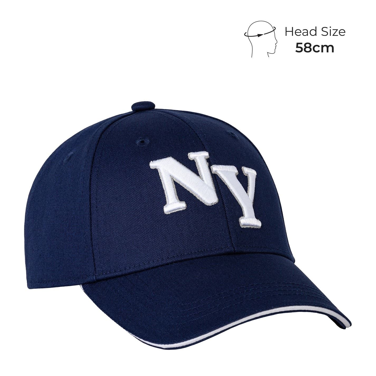 Fabric Ny Embroidered Cotton Baseball Cap