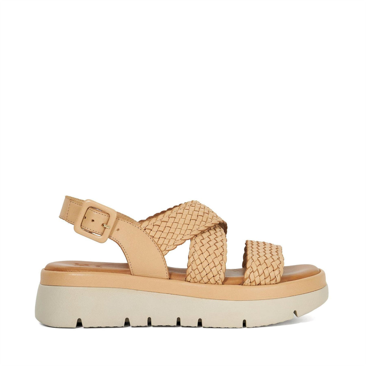 Dune London Lorro Open Toe Leather Flat Sandals