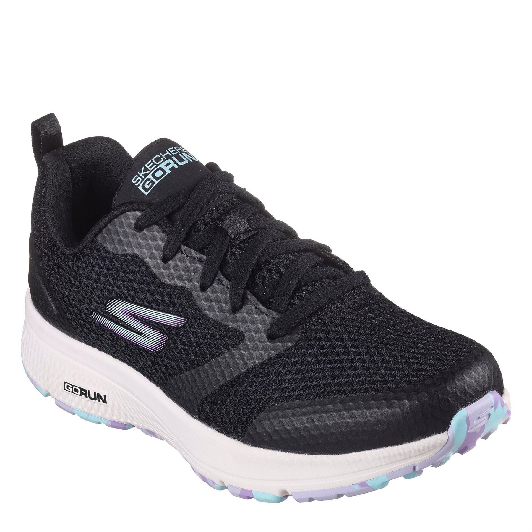 Skechers Womens Mesh Lace Up W Marbled Rub Slip On Trainers