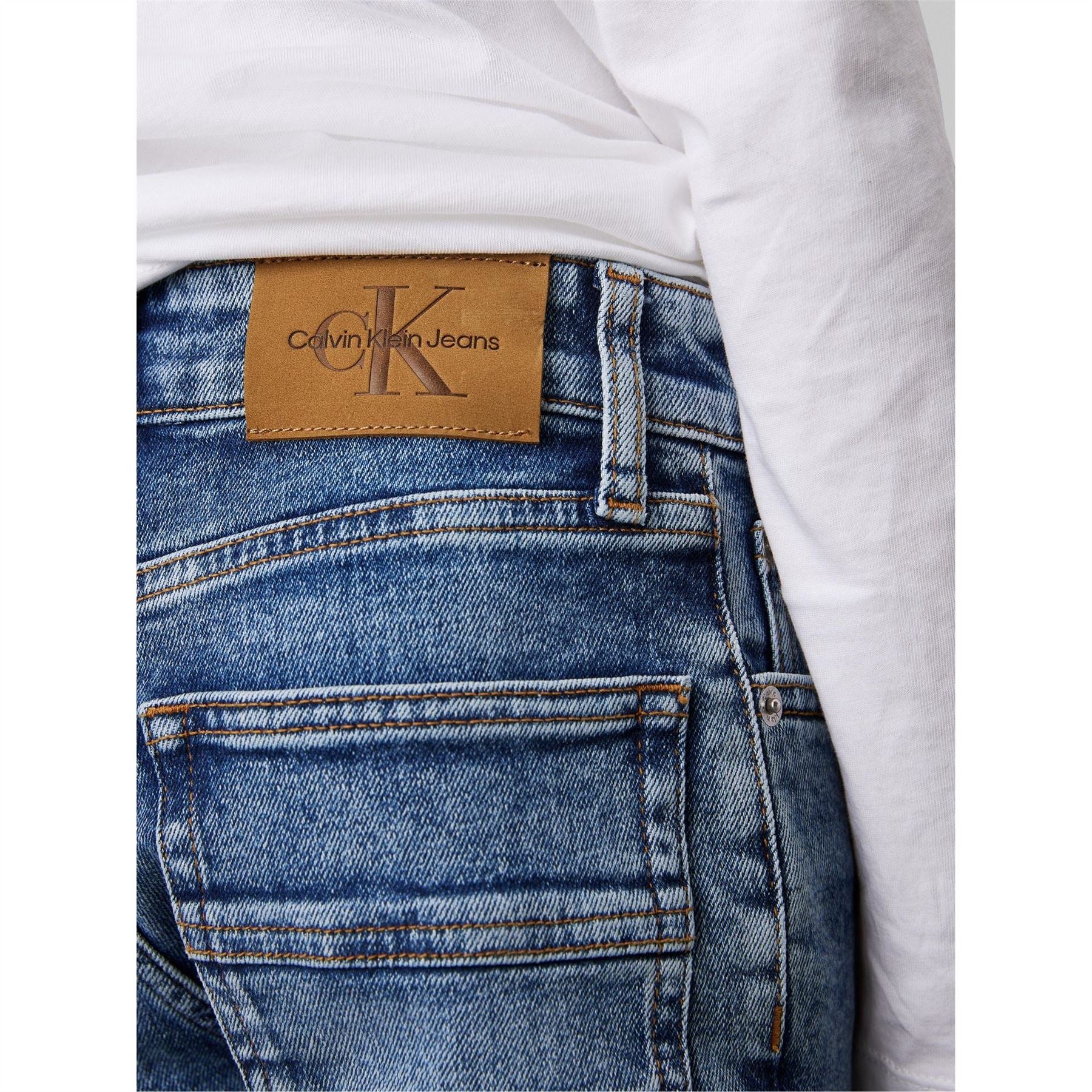 Calvin Klein Jeans Five Pocket Straight Leg Jeans