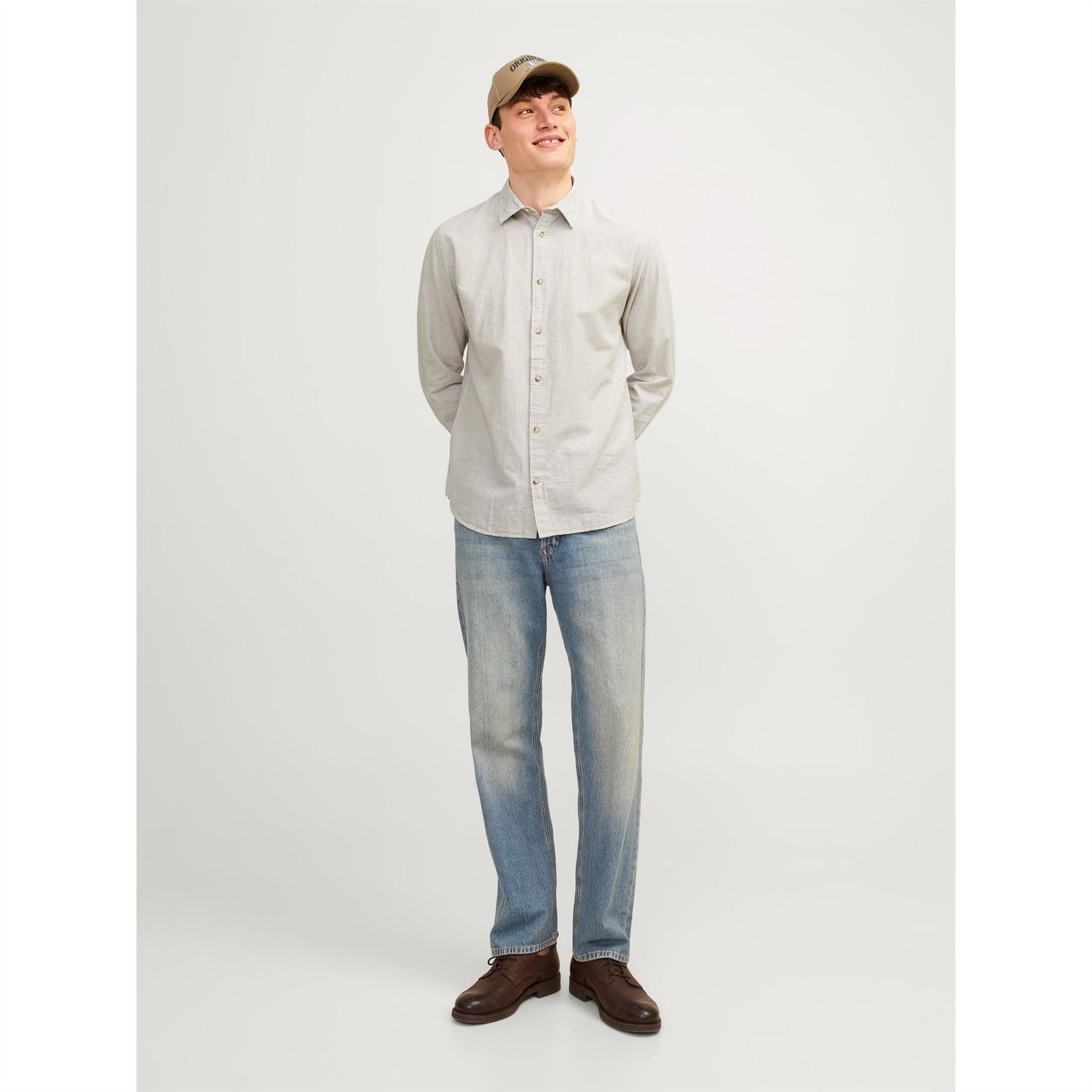 Jack and Jones Regular Fit Linen Long Sleeve Shirt