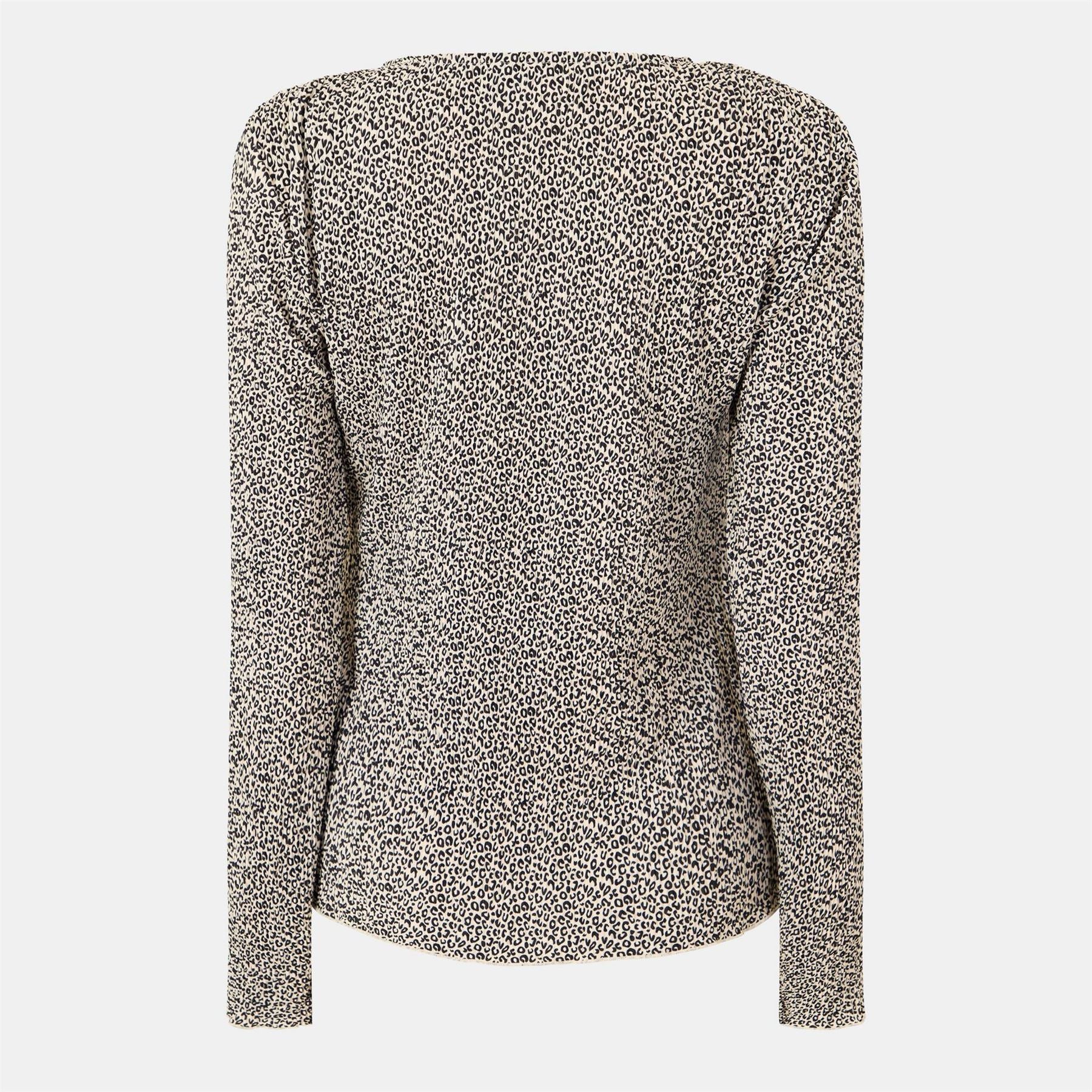 Pieces Relaxed Fit Short Sleeve Crew Neck Blouse