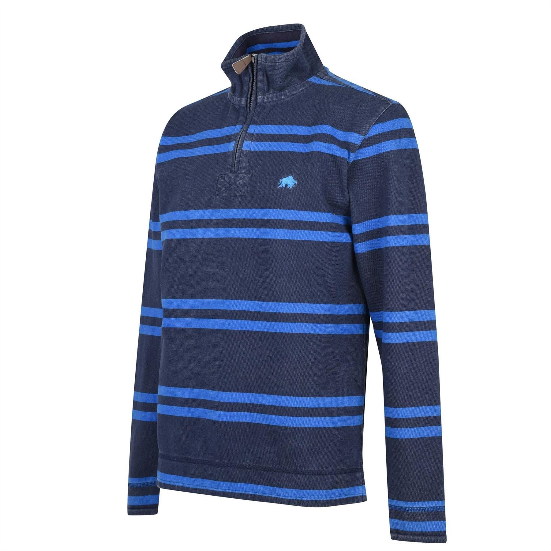 Raging Bull Stripe High Neck Relaxed Fit Sweatshirt