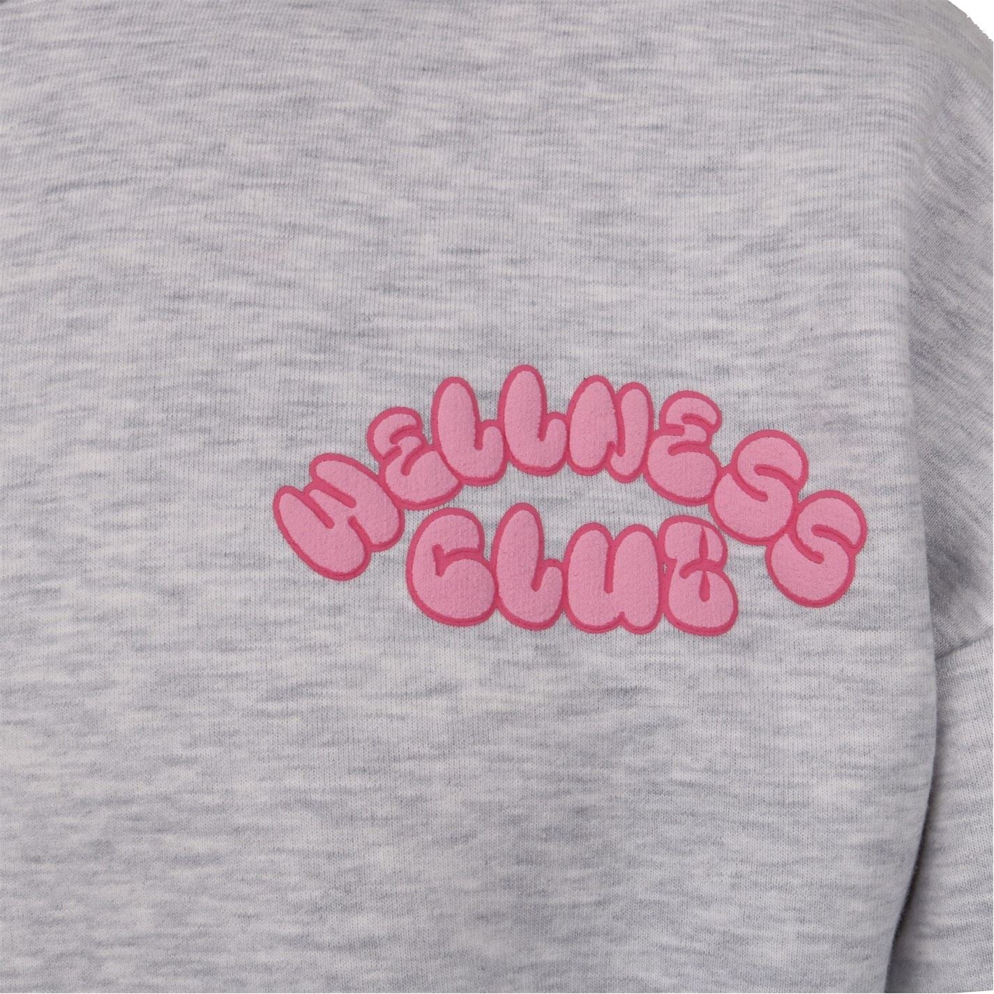Miso Bubble Hood Lettering Drop Shoulder Sweatshirt