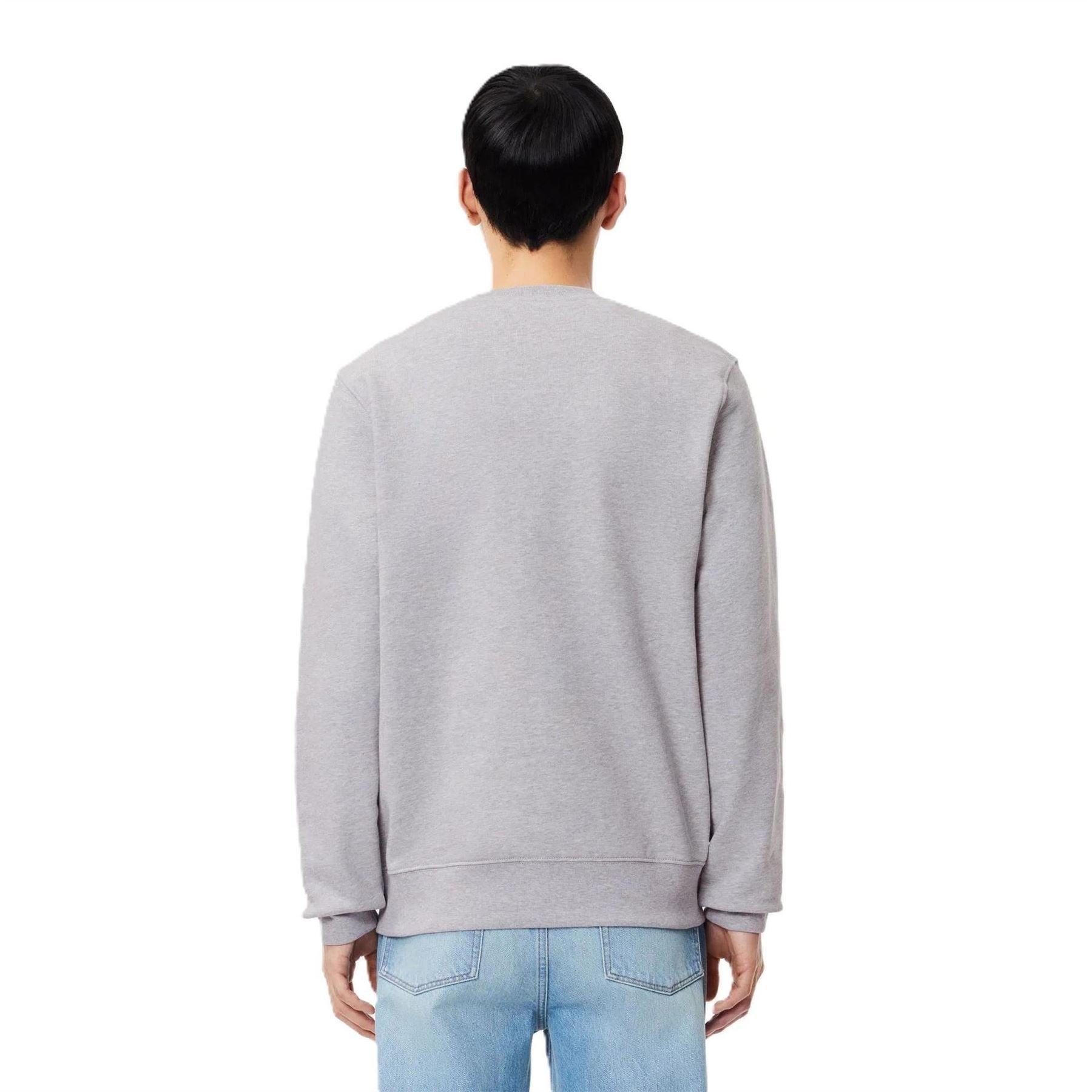 Lacoste Ribbed Cuff Lettering Crew Neck Sweater